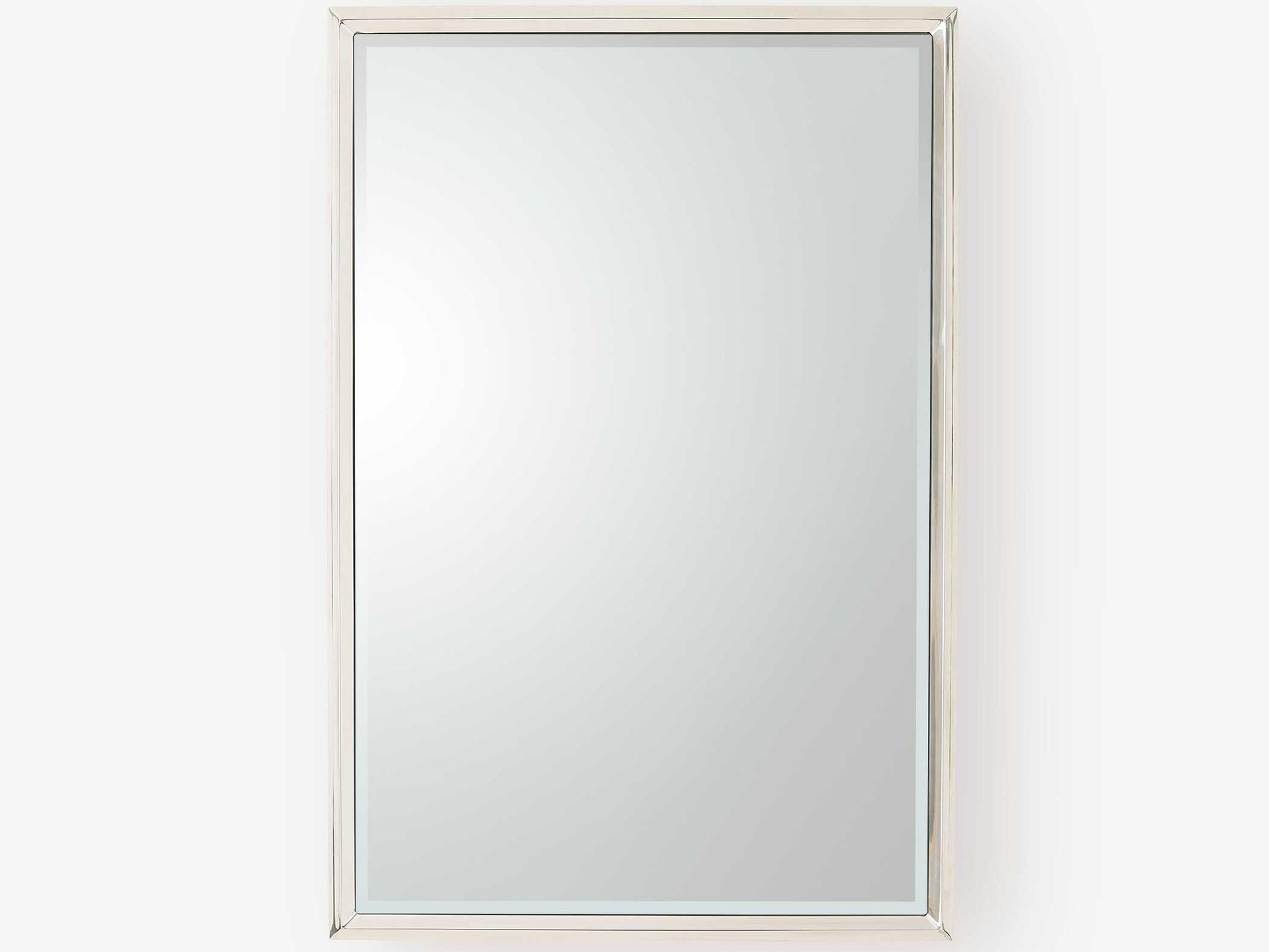 Global Views Reeves Polished Nickel Rectangular Wall Mirror
