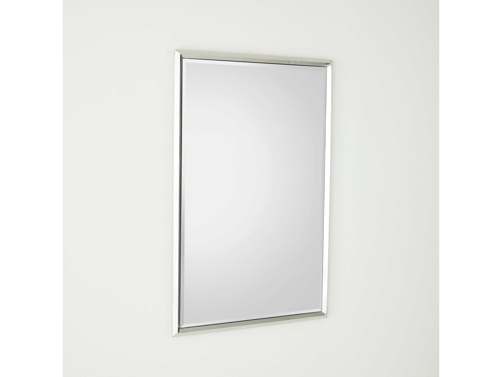 Global Views Reeves Polished Nickel Rectangular Wall Mirror