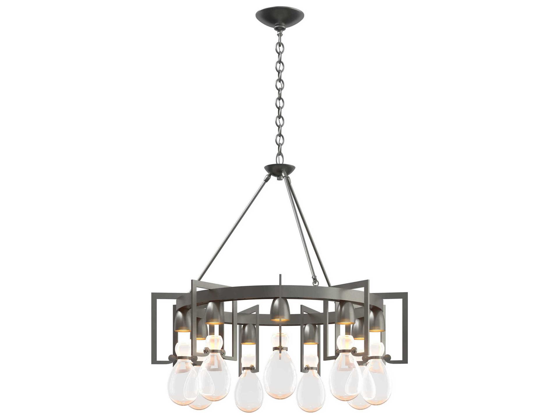 Hubbardton Forge Apothecary 9-Light Glass Chandelier