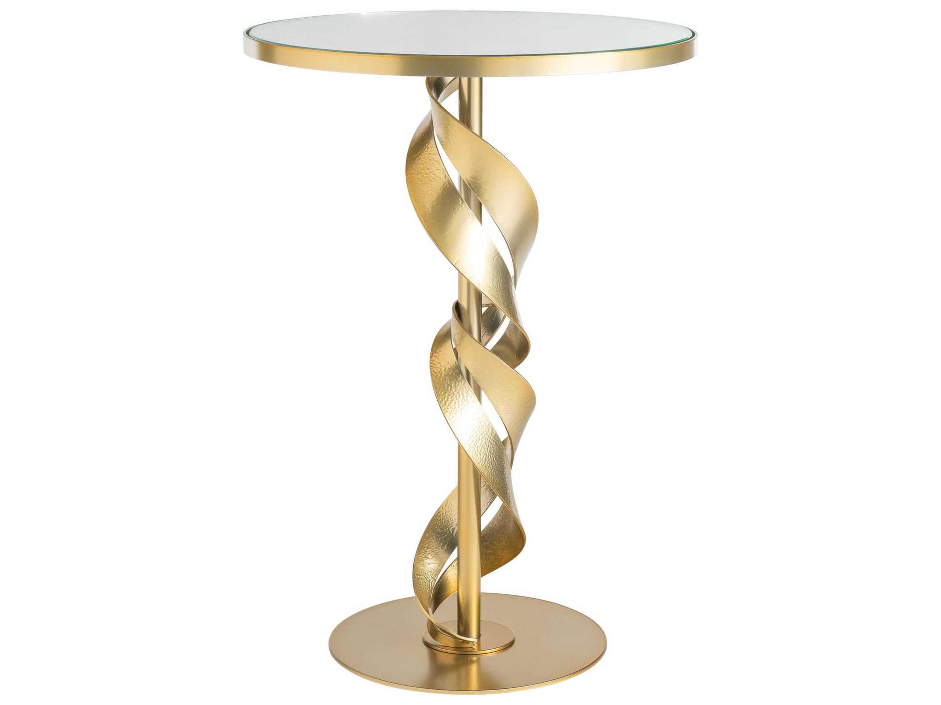 Folio Round Glass End Table