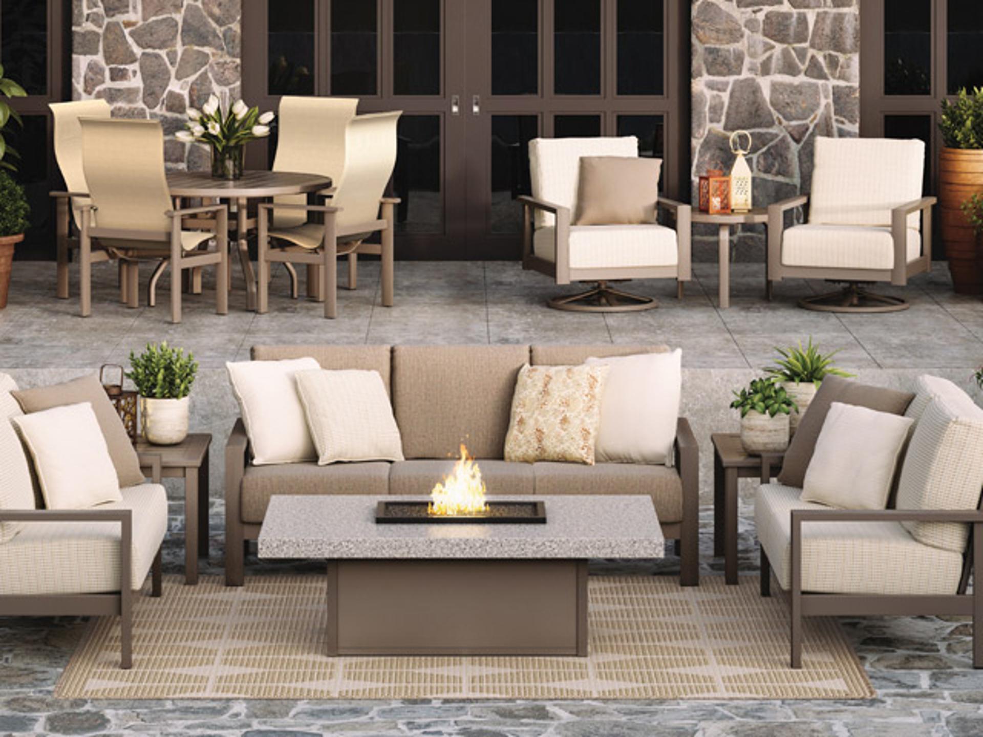 Homecrest Stonegate Aluminum Rectangular Fire Pit Table Top