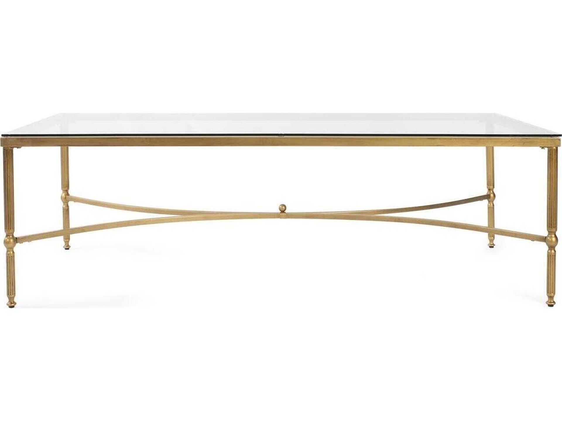 Howard Elliott Bonnifait Rectangular Glass Bronze Coffee Table