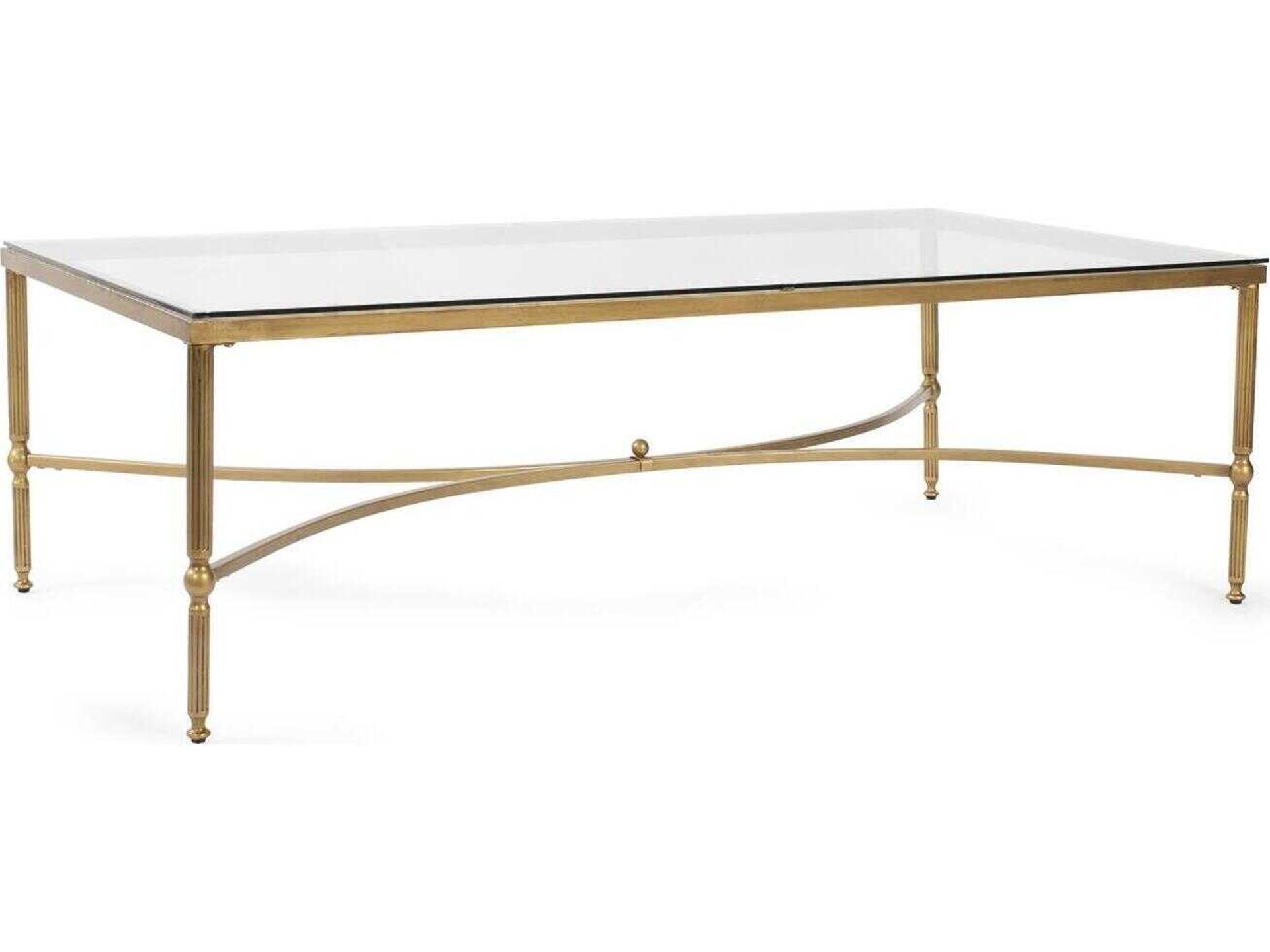 Howard Elliott Bonnifait Rectangular Glass Bronze Coffee Table