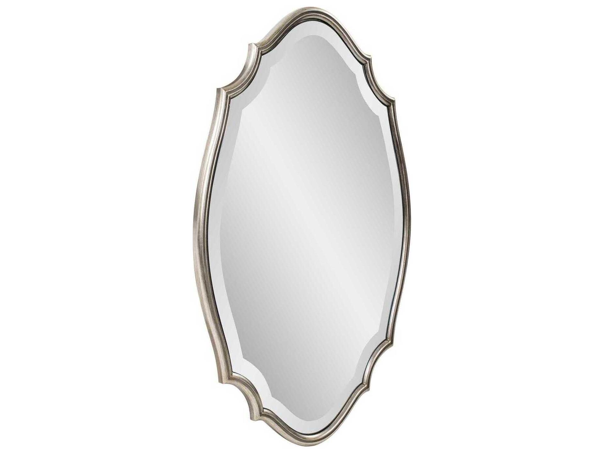Howard Elliott Sabien Champagne Oval Wall Mirror