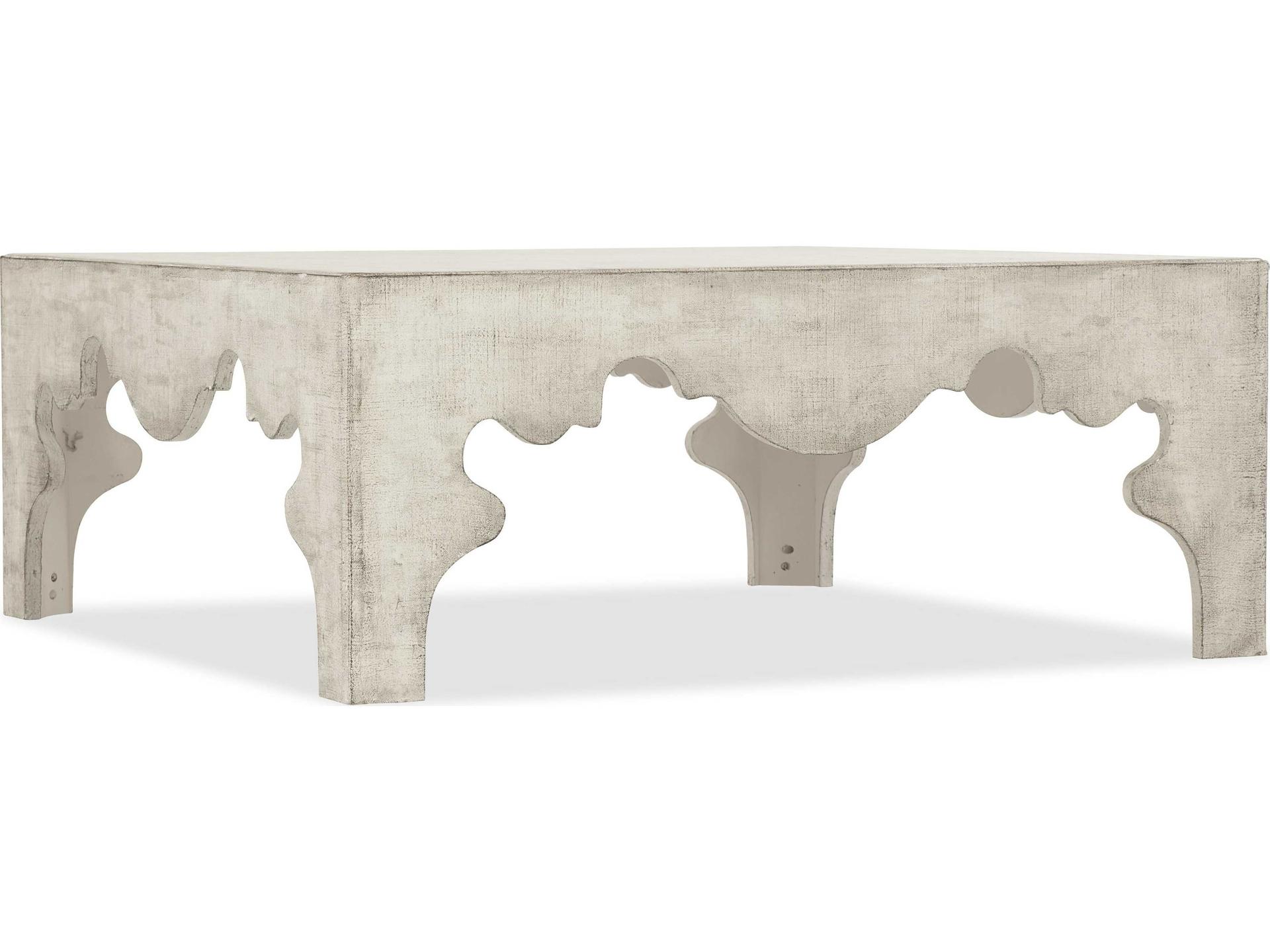 Boheme Flanders Square Coffee Table in White on Linen