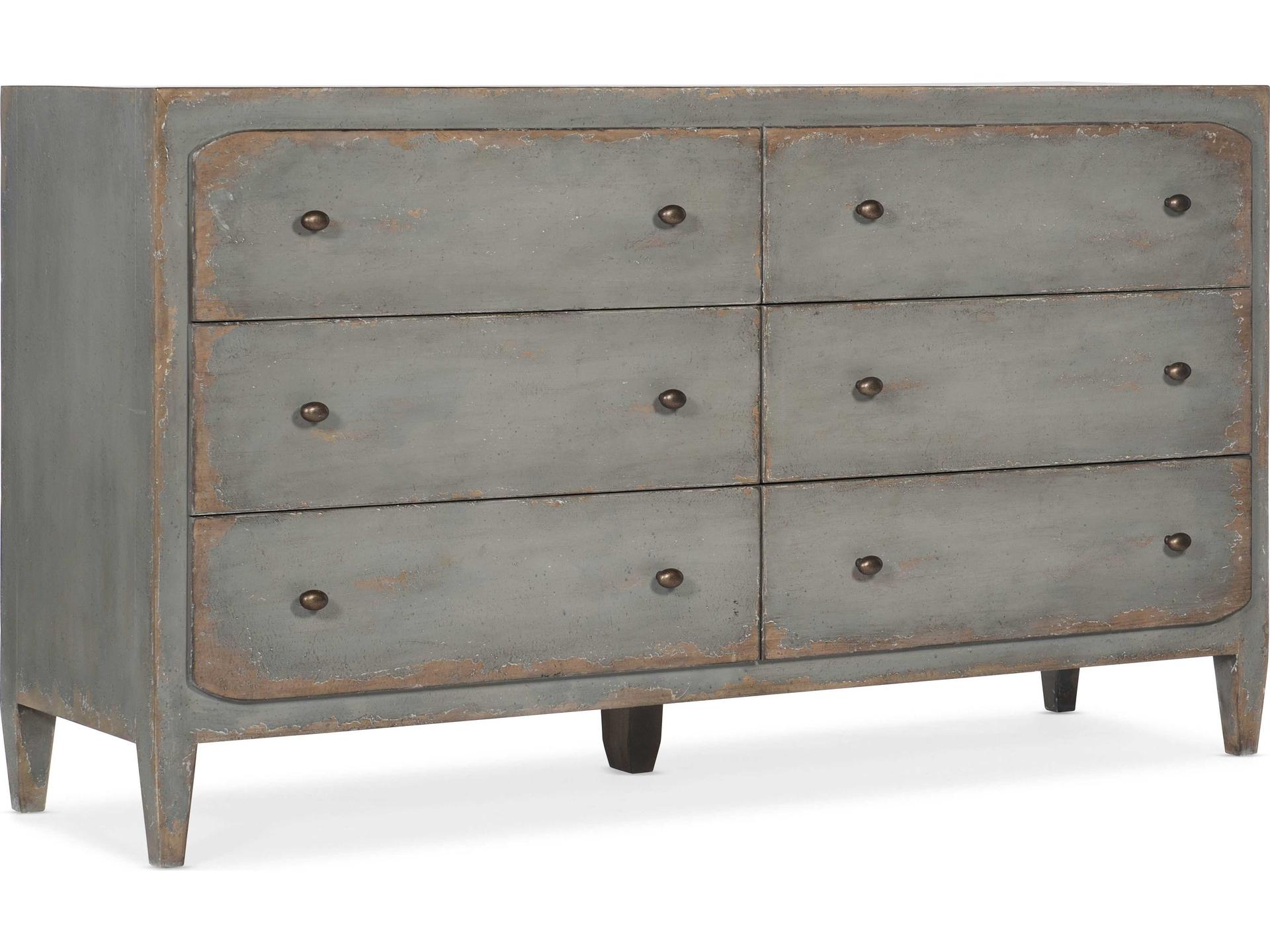 chinese dress ladies WLIVE Wide 6-Drawer Modern Horizontal Wood Dresser