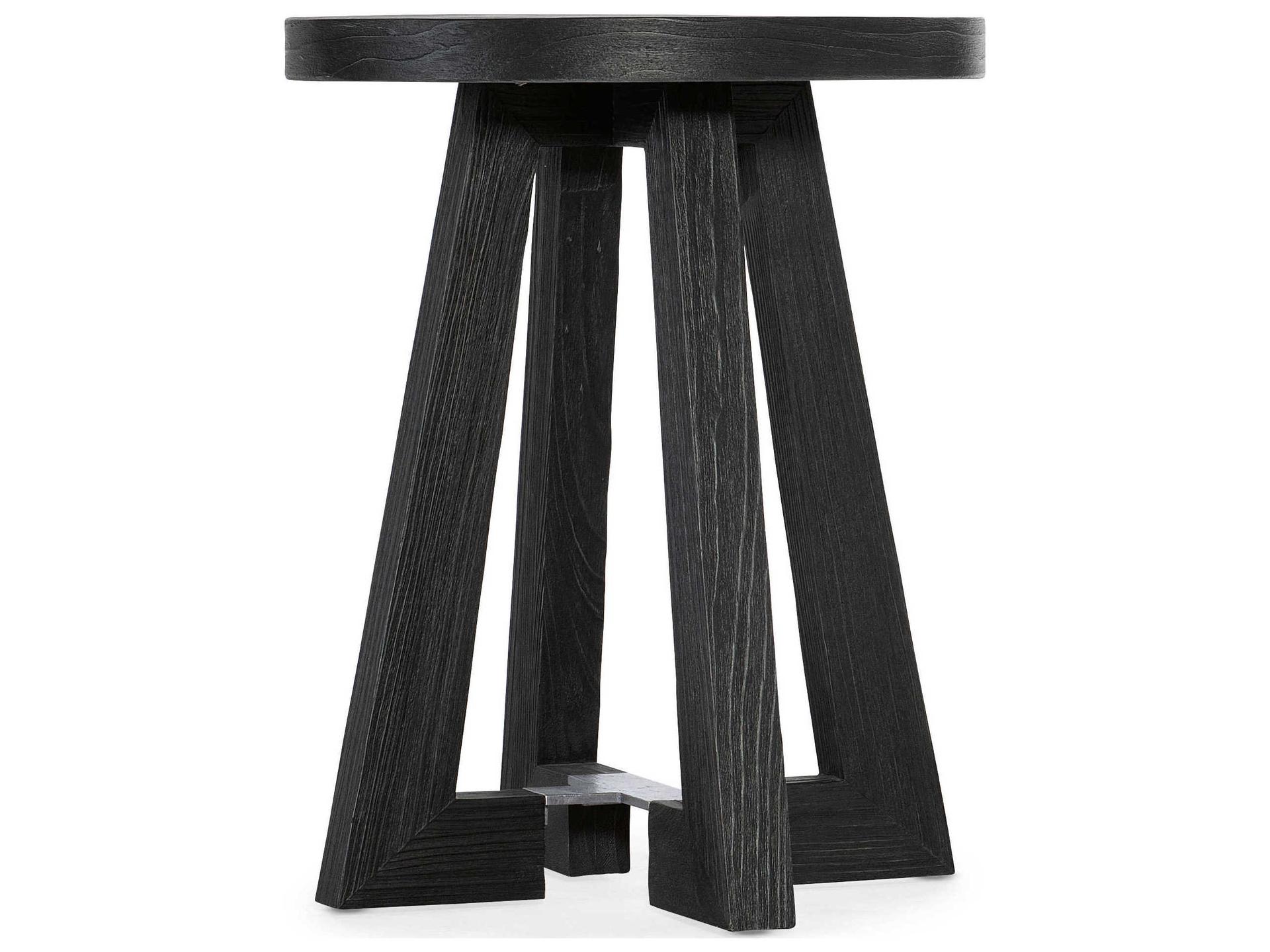Chapman Round End Table with Shou Sugi Ban Finish
