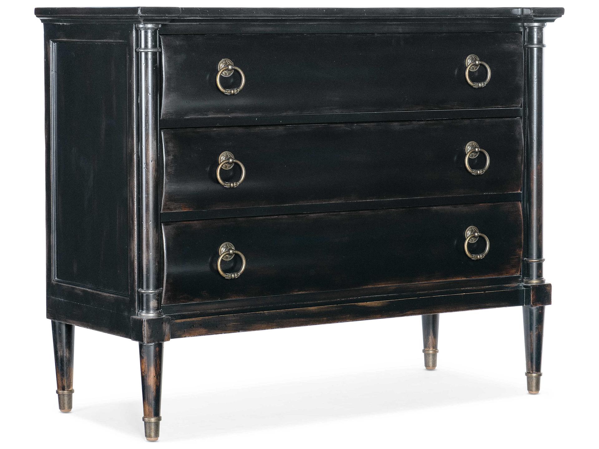 Charleston Three-Drawer Chest Armoire Base in Black Cherry