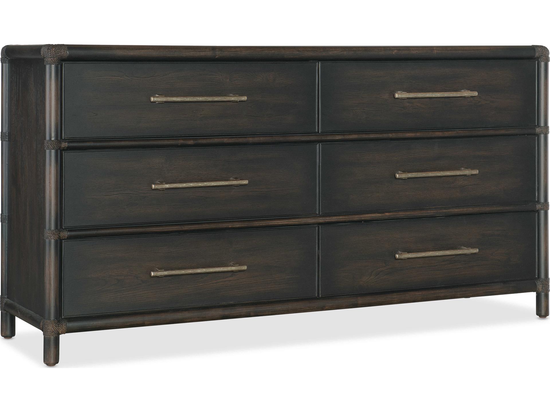 Four Hands Suki 6 Drawer Dresser - Burnished Black