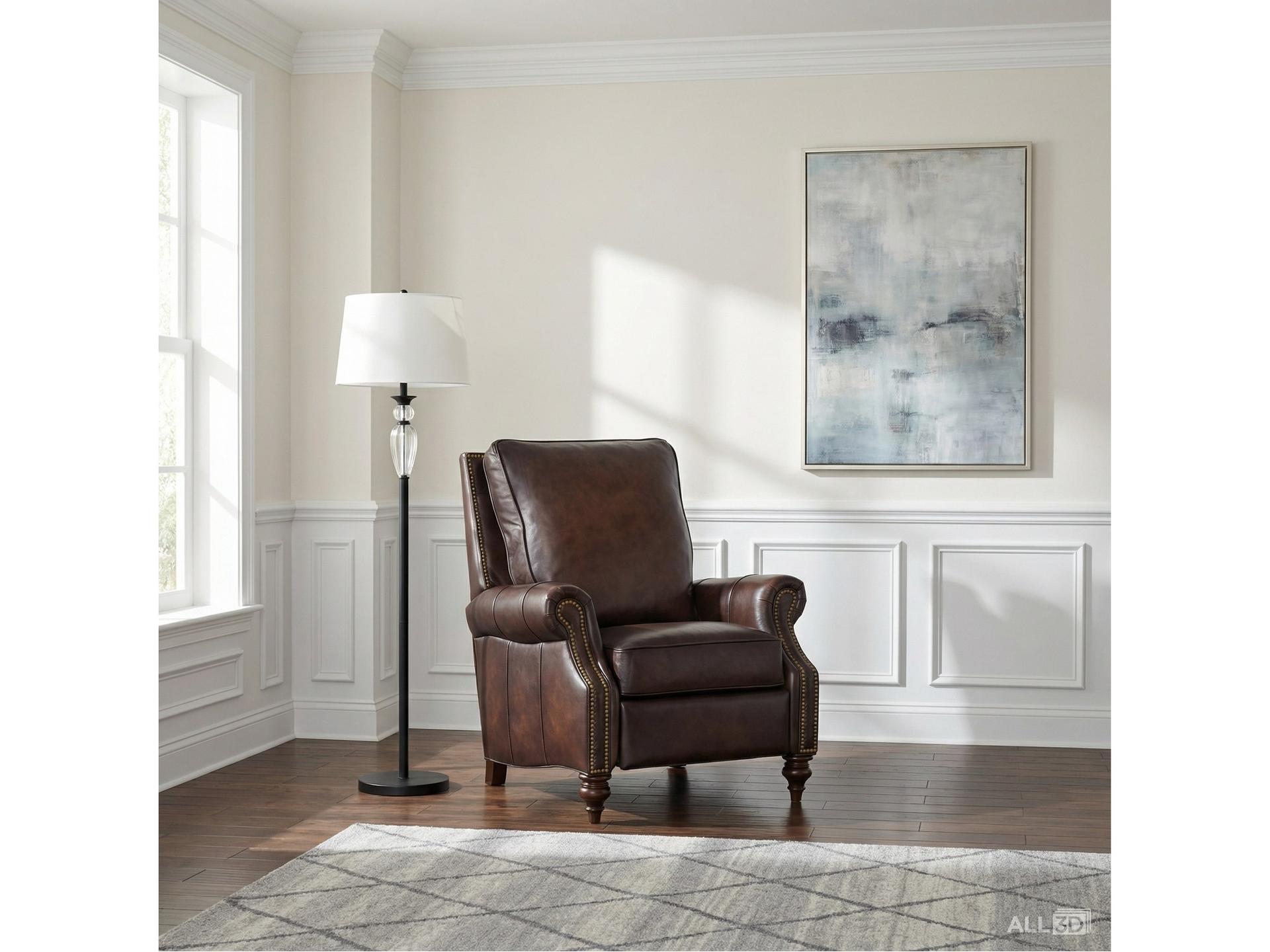 Hooker Furniture Sedona Chateau Dark Walnut Brown Leather Recliner