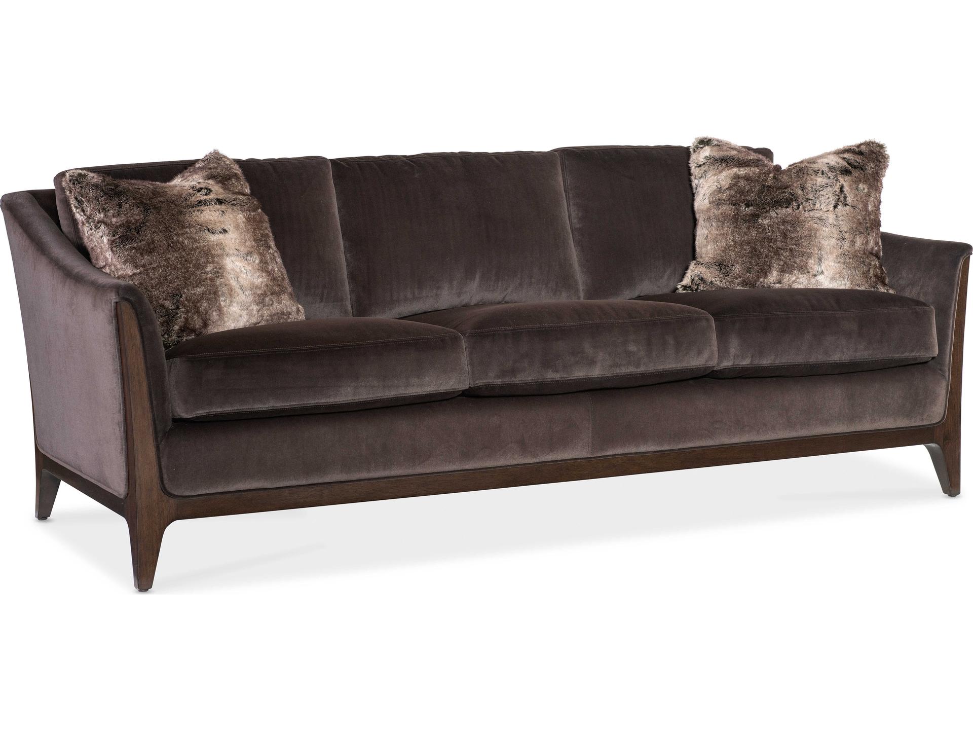 Sophia 3-Seat Polyester Fabric Sofa in Merrimac Mink