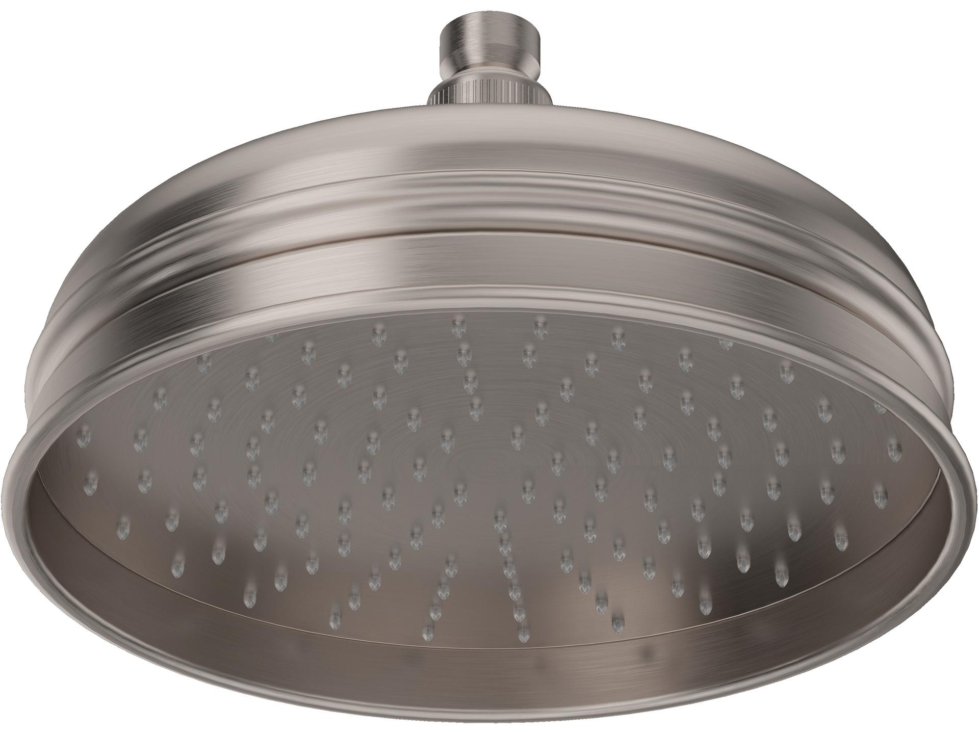 Satin Nickel Showerhead With Easy Clean Anti-Cal Spray Pattern