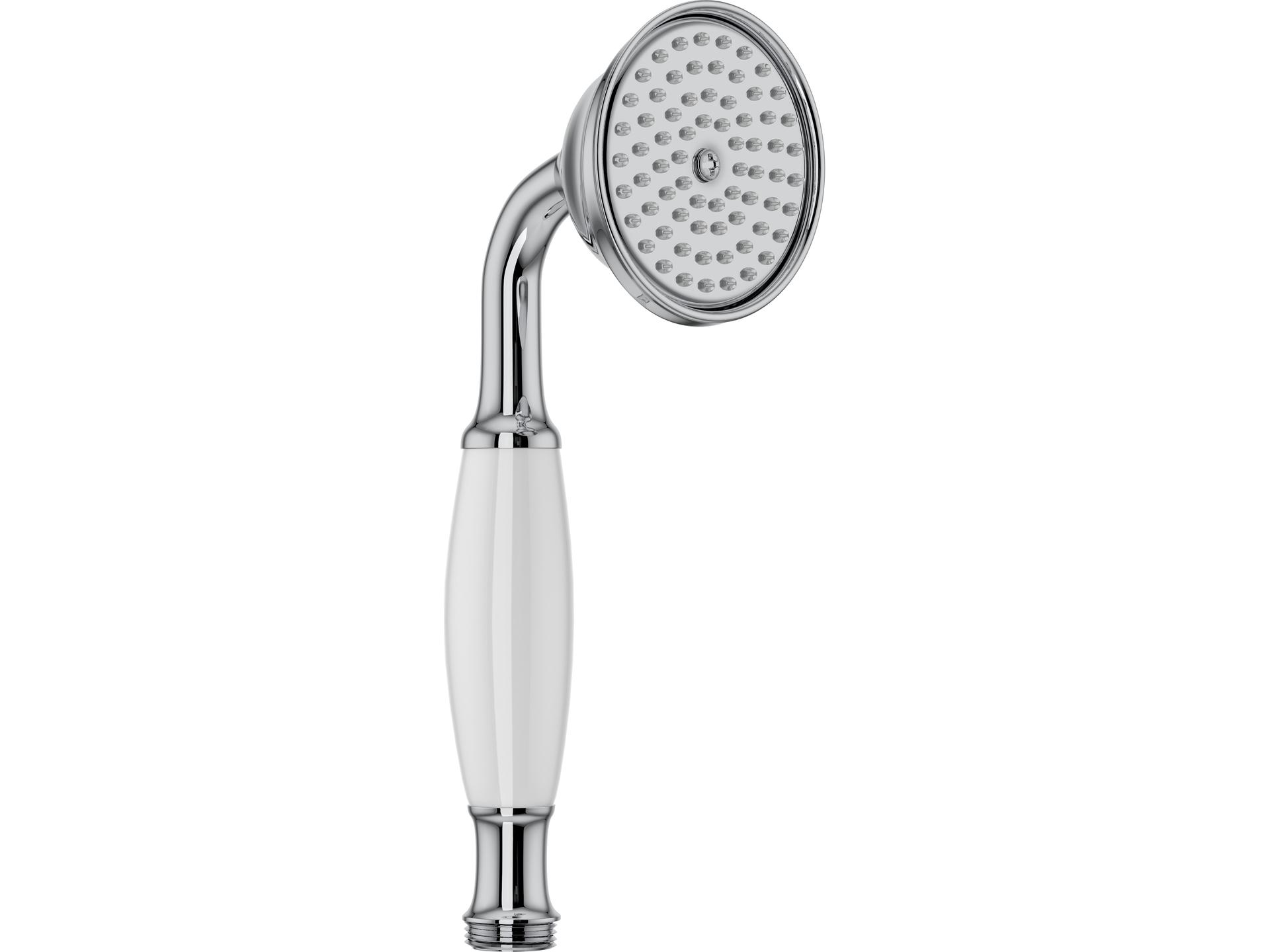 Polished Chrome Single Function Straight Handshower With Easy Clean Anti-Cal Spray Pattern