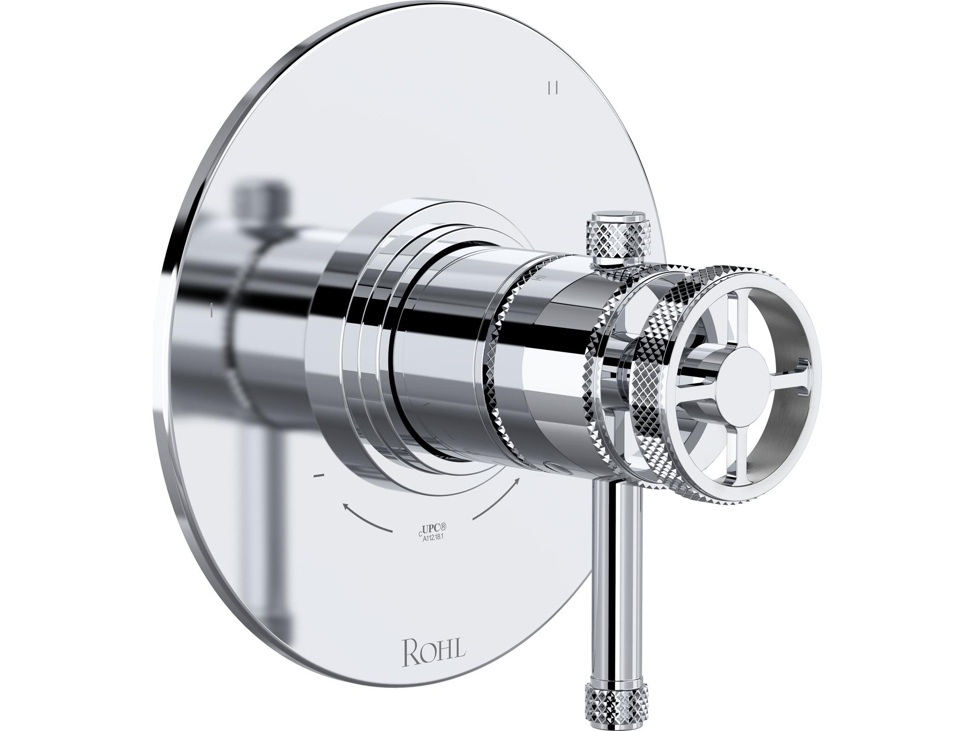 Campo Polished Chrome 1/2" Therm  and  Pressure Balance Trim with 5 Functions