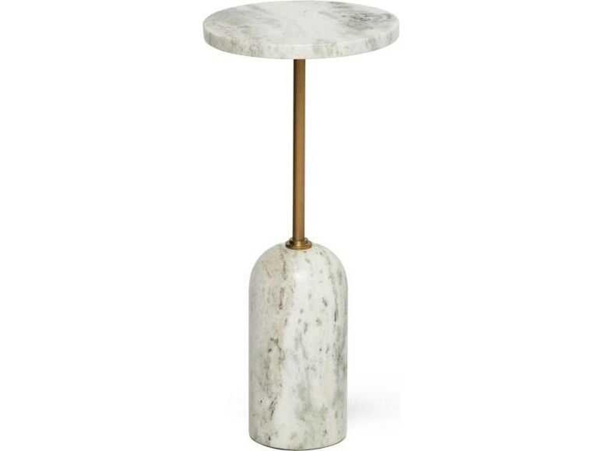 Pren Round Marble End Table