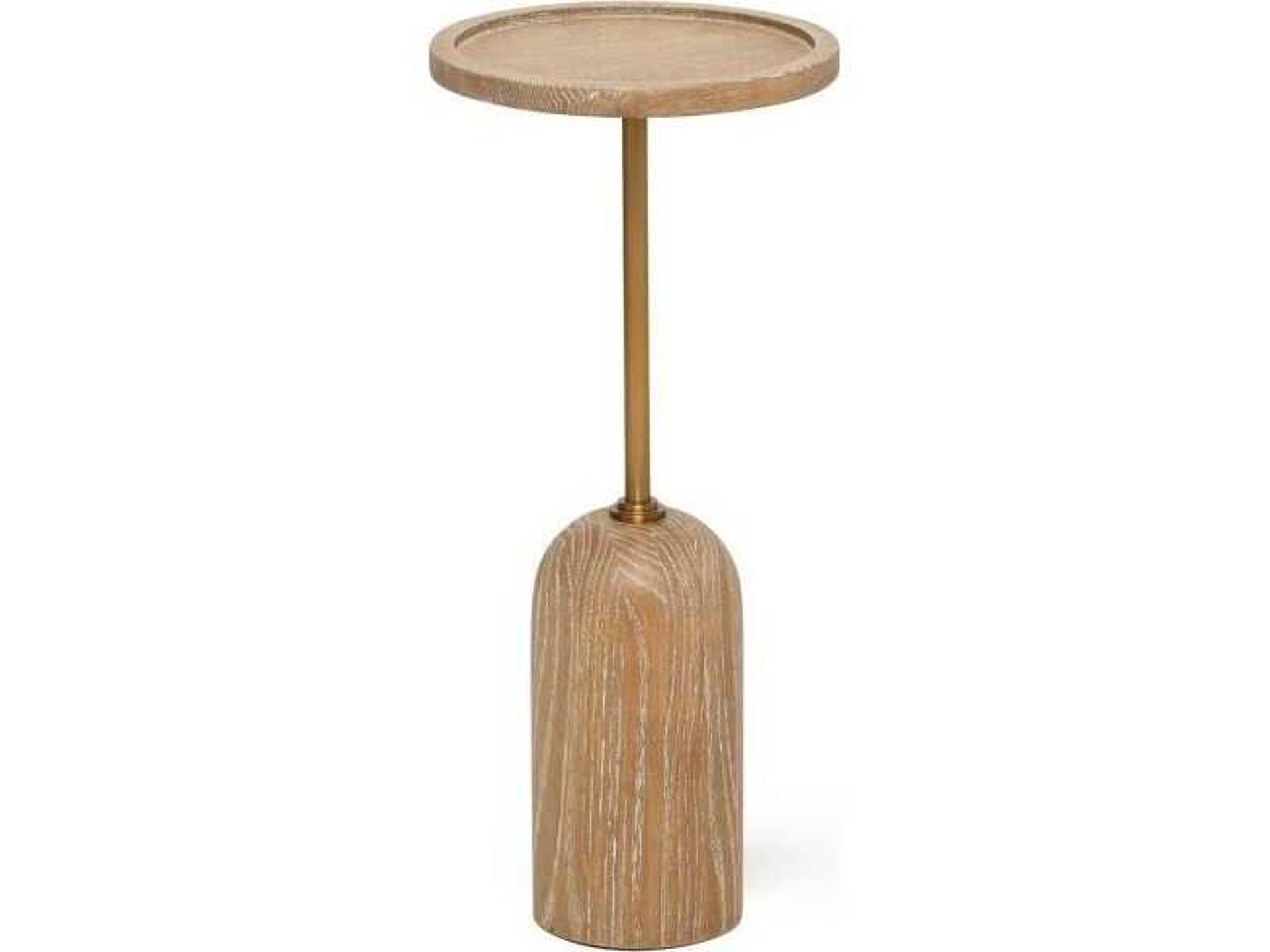 Ewen Round Wood End Table