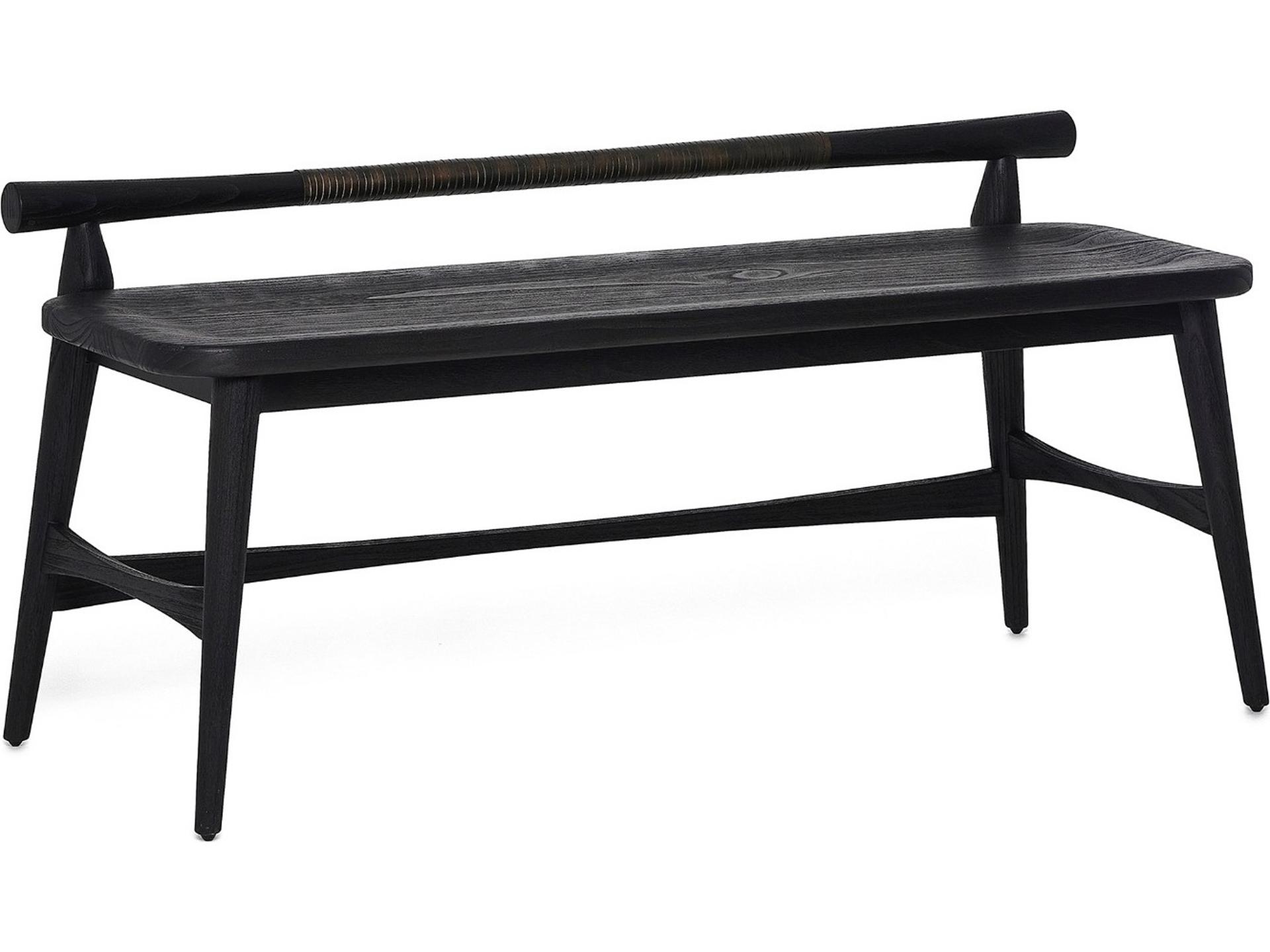 Madeira Matte Black Accent Bench