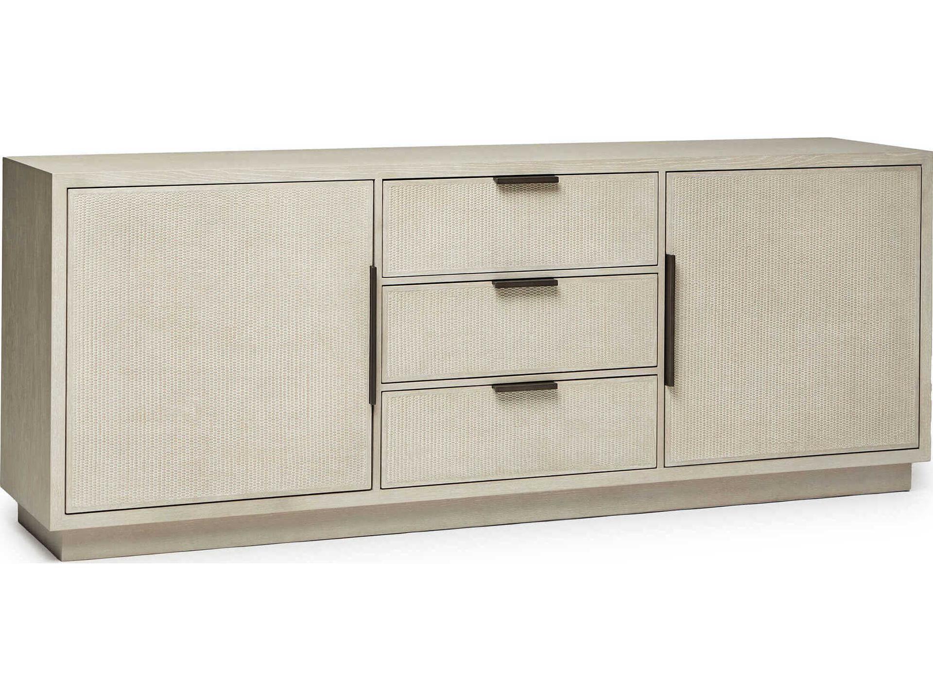 Holmes 84" Oak Wood Cliffside Vintage Bronze Sideboard