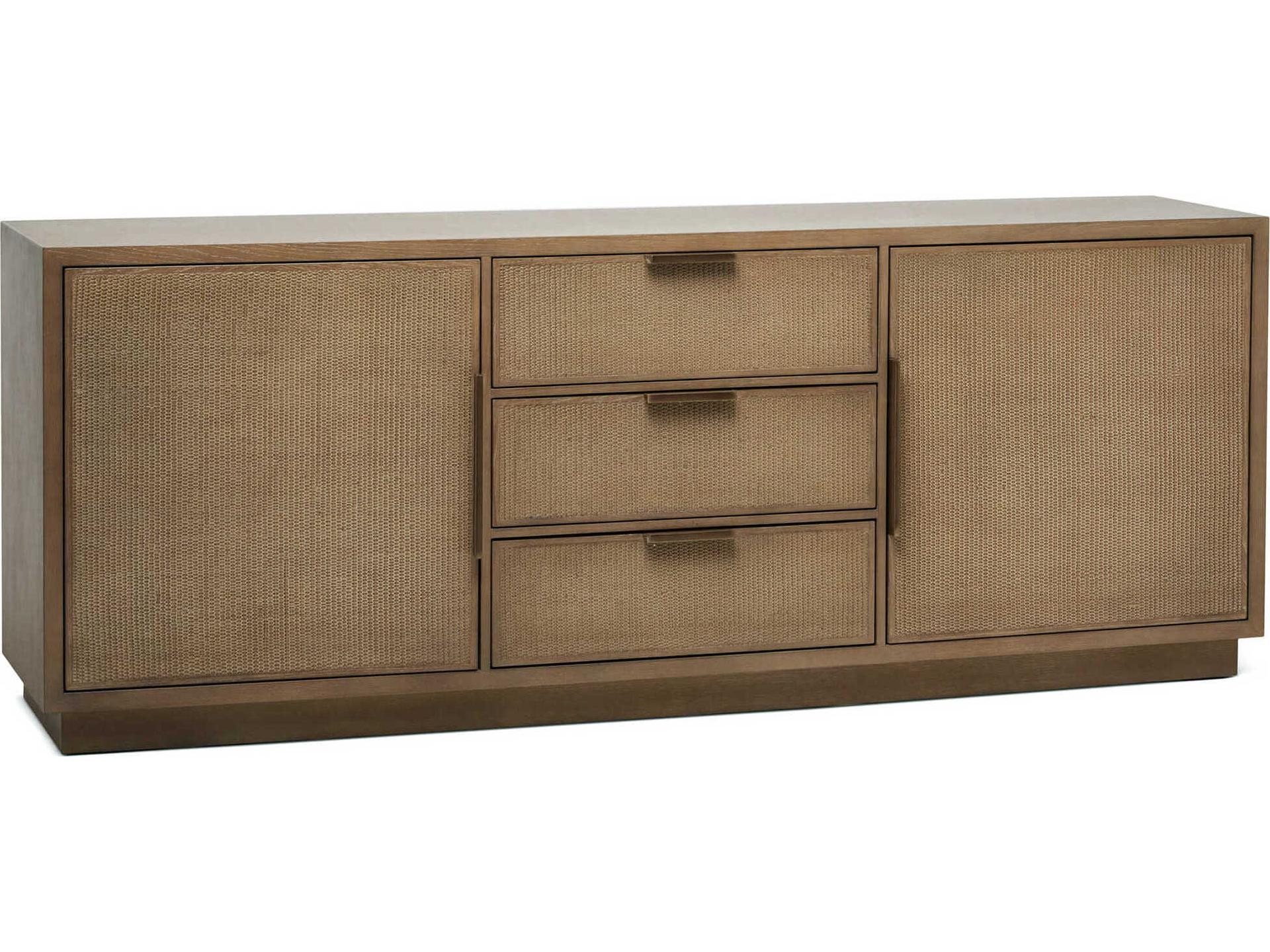 Holmes 84" Oak Wood Harvest Vintage Bronze Sideboard