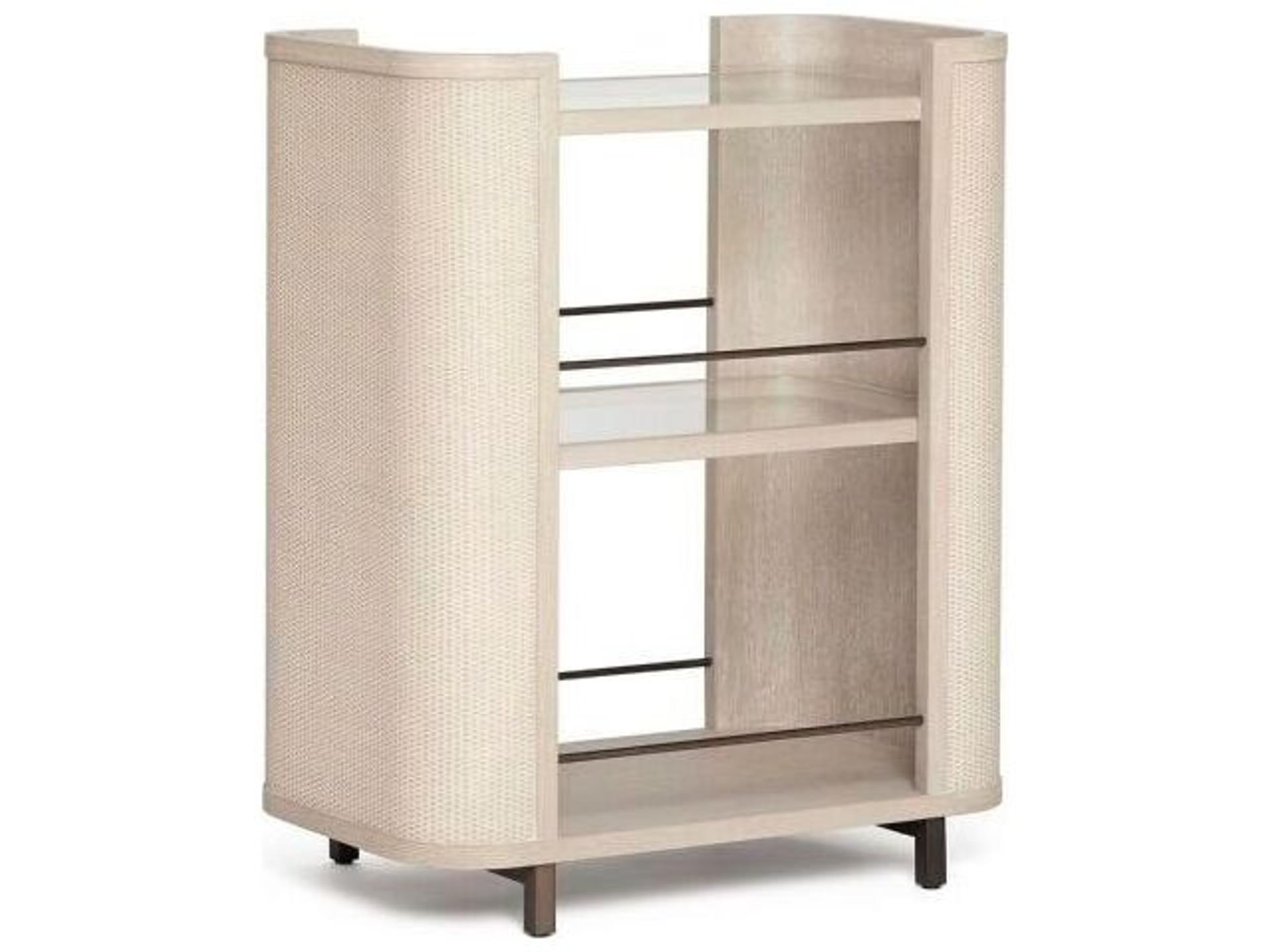 Holmes Glass Cliffside Classic Bronze Clear Bar Cart