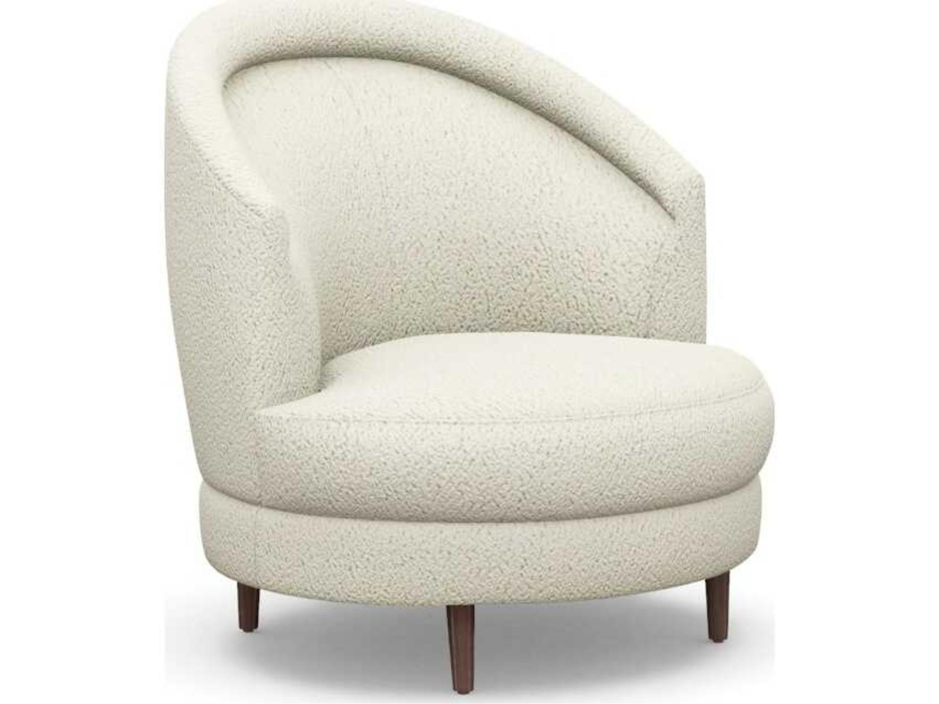 Capri Swivel Cream Faux Leather Accent Chair