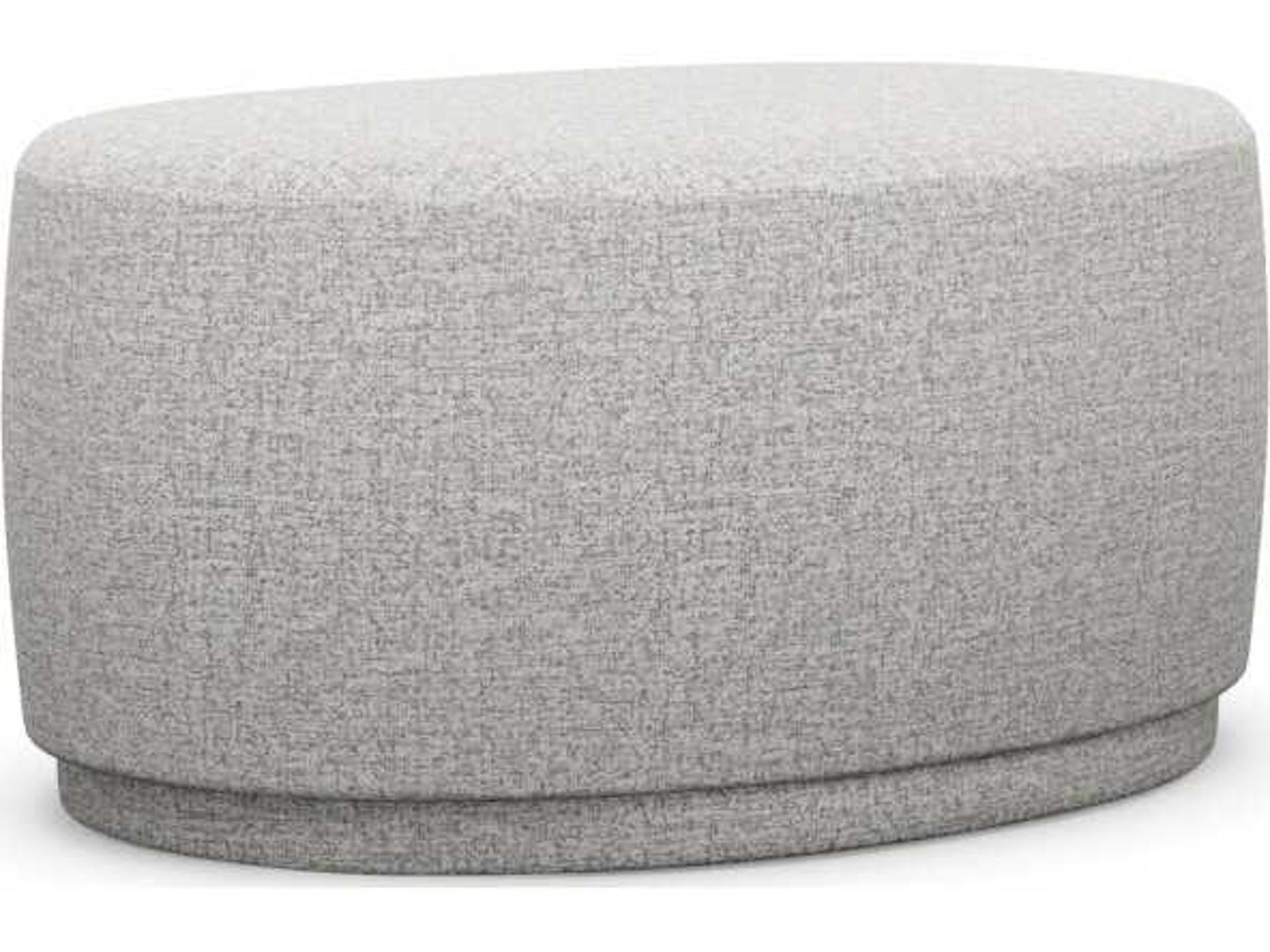 Dana Storm Gray Upholstered Ottoman