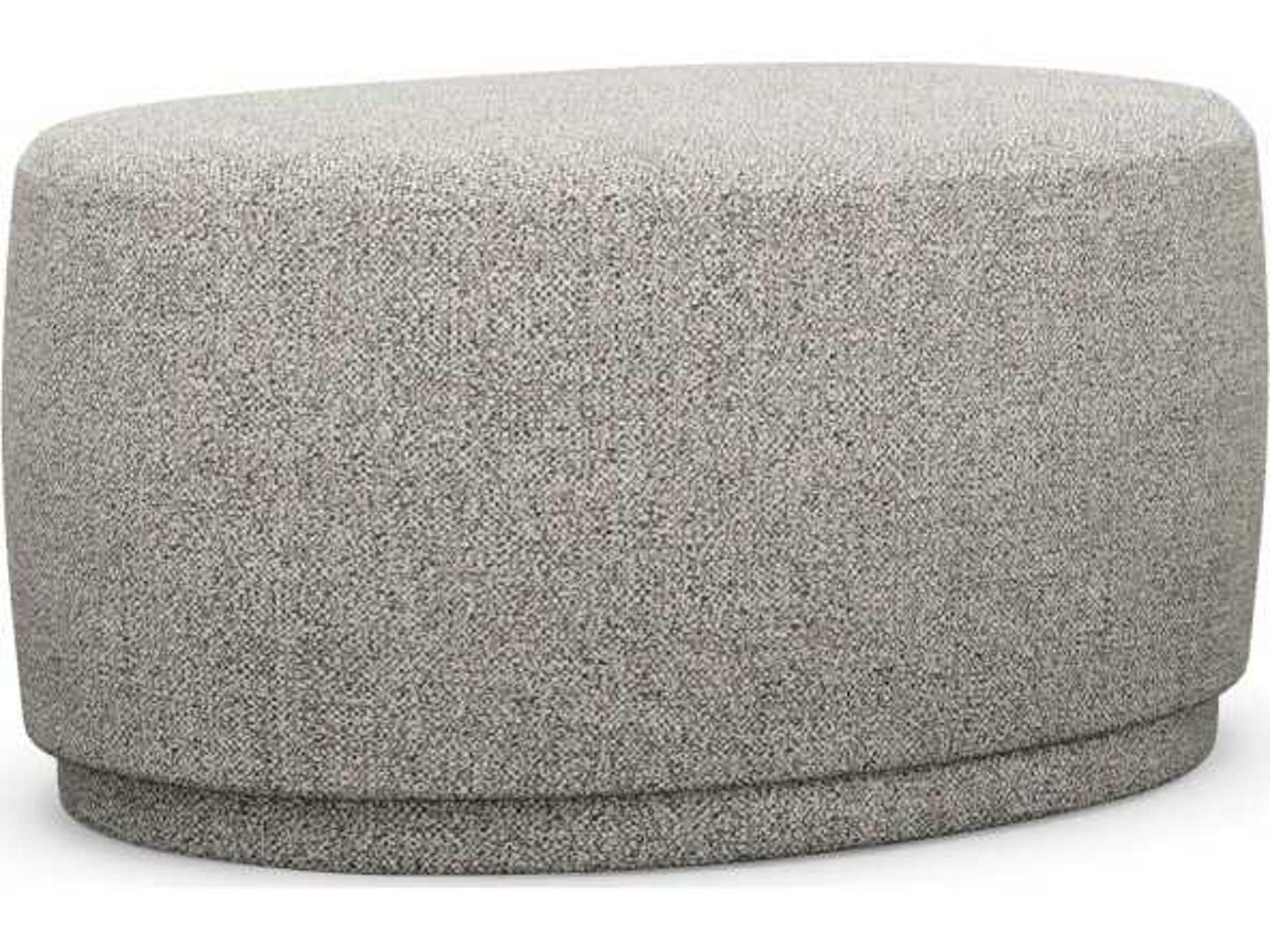 Dana Rock Gray Upholstered Ottoman
