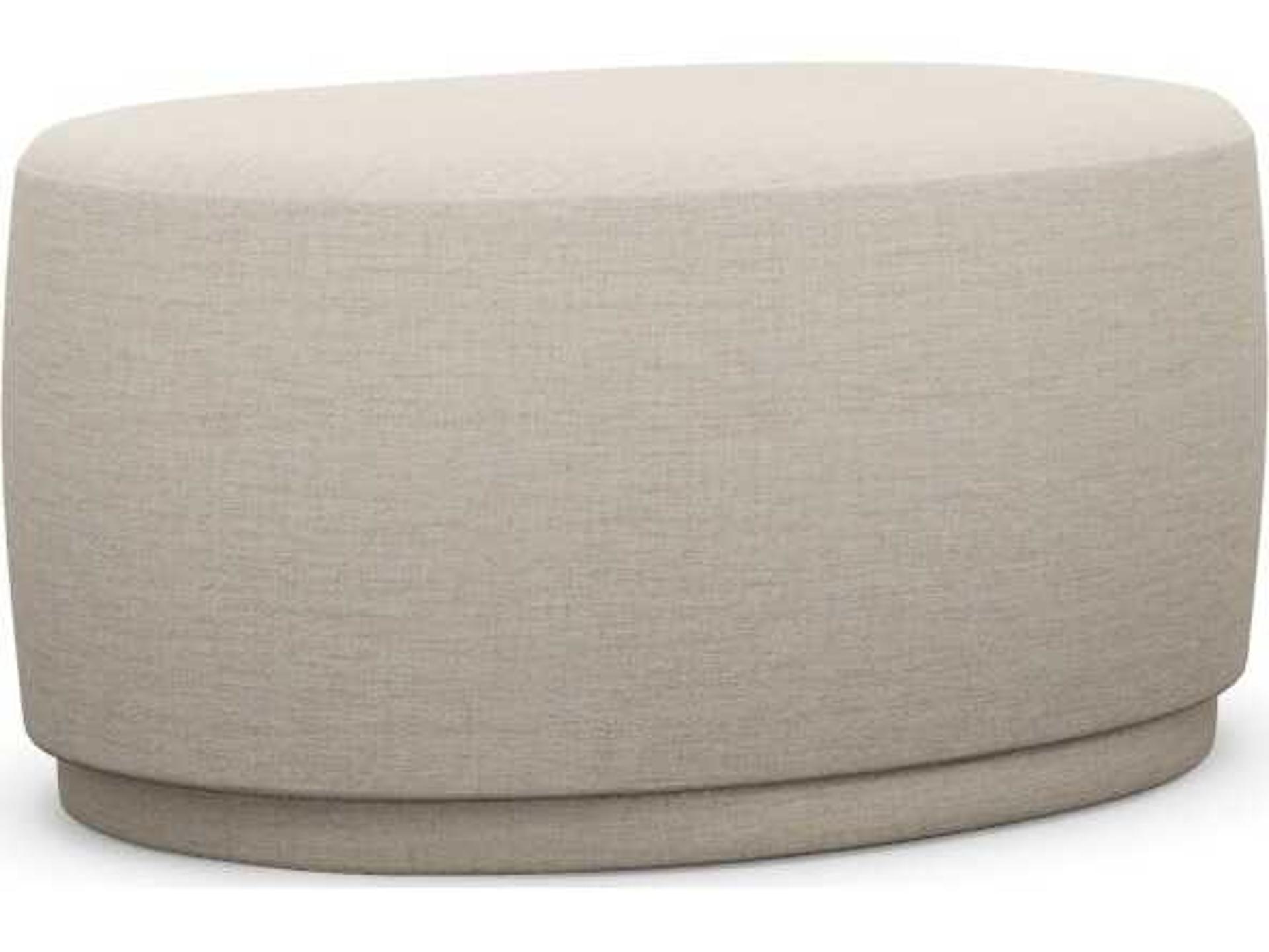 Dana Bluff Beige Upholstered Ottoman