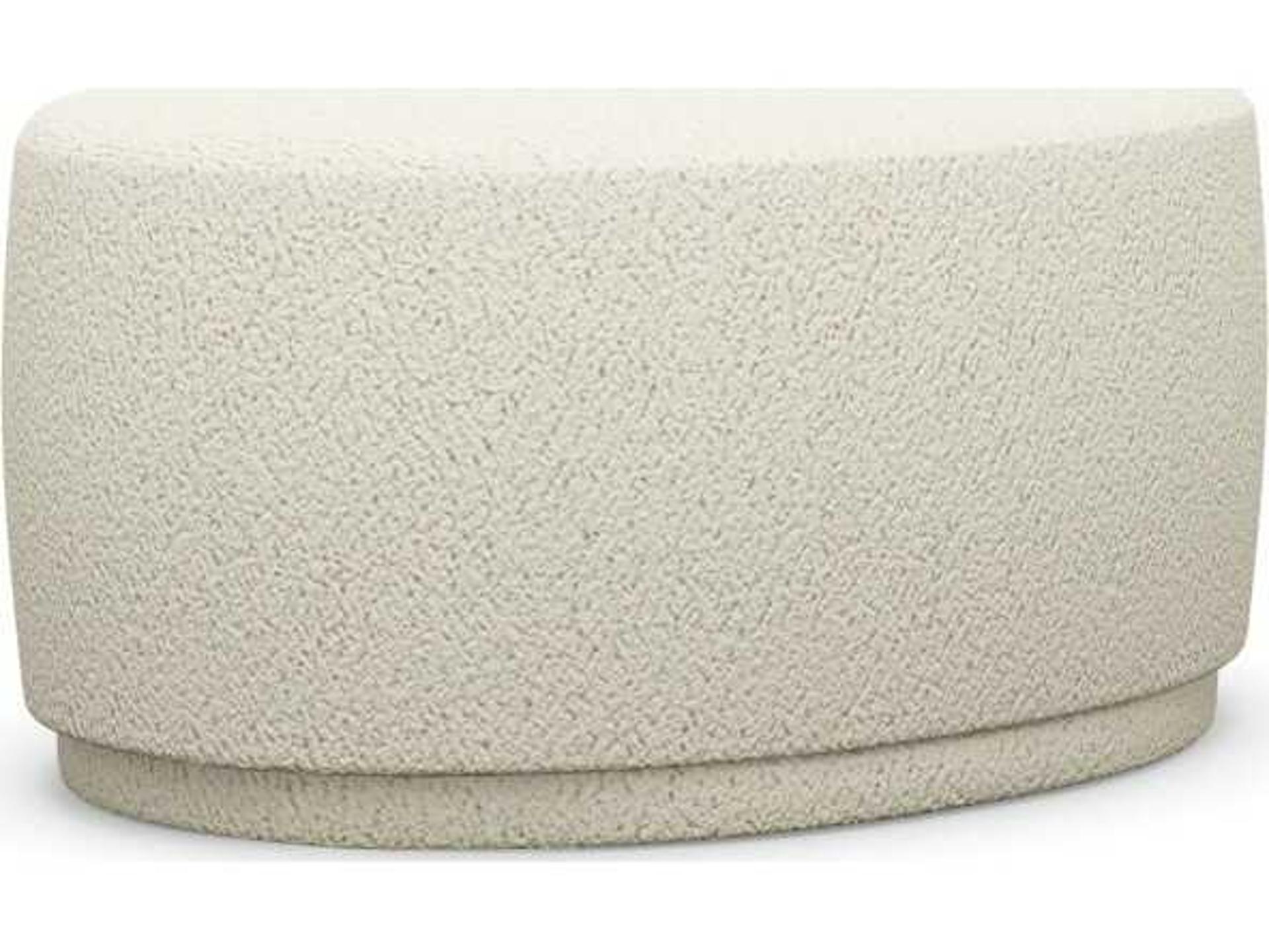 Dana Down White Upholstered Ottoman
