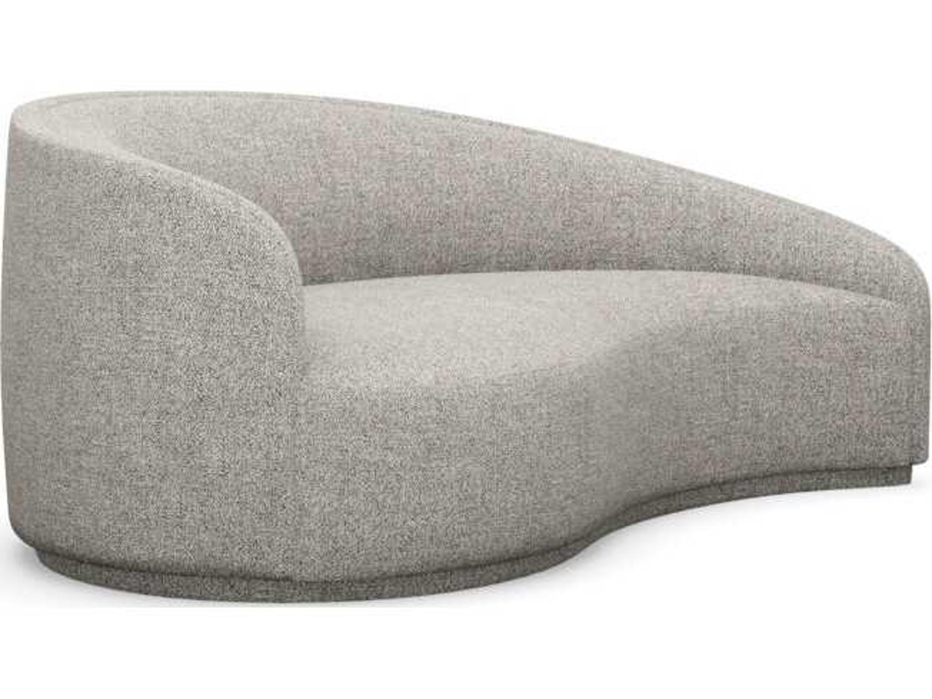 Dana Rock Gray Upholstered Chaise