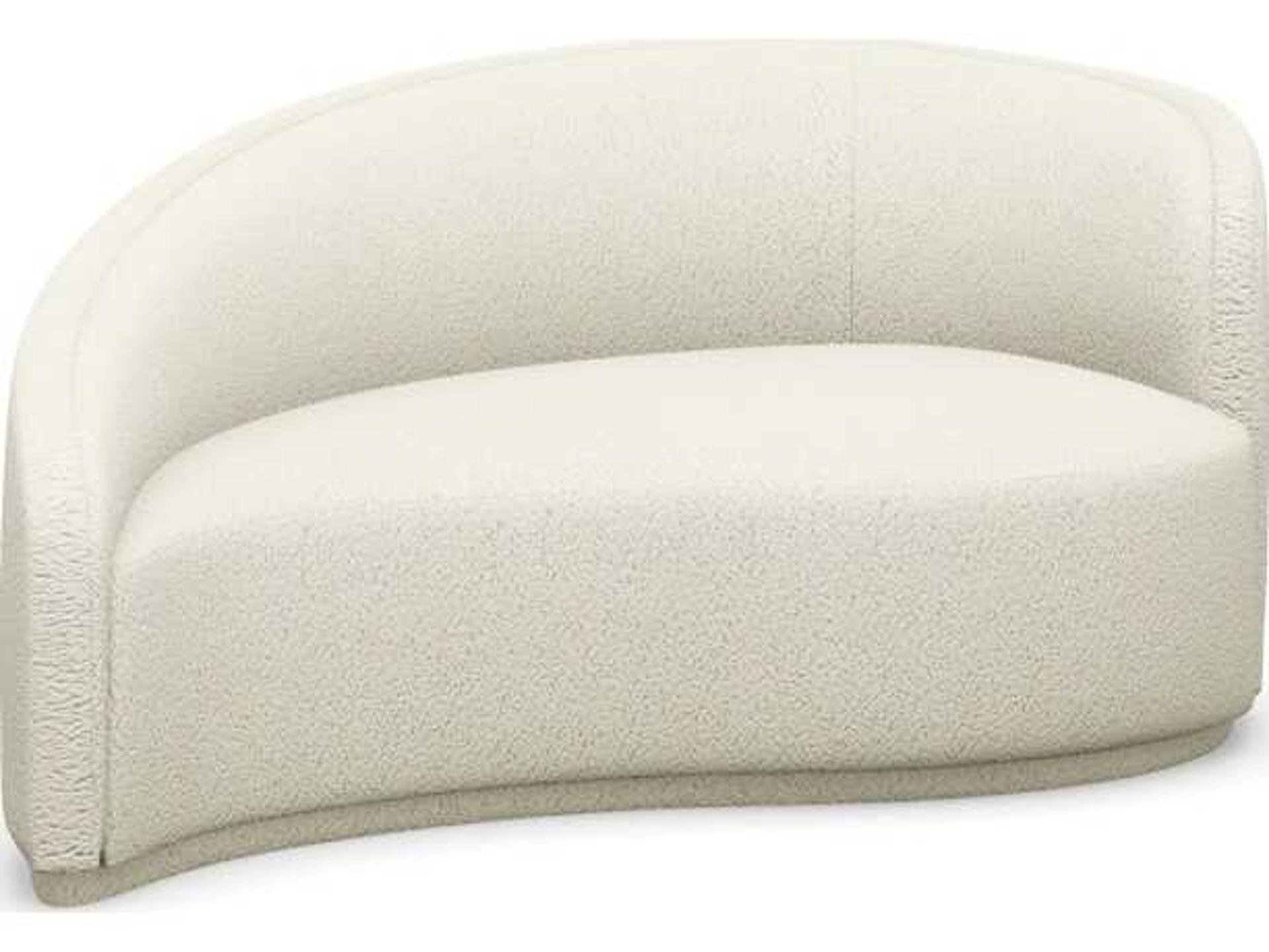 Dana Down Cream Faux Leather Chaise
