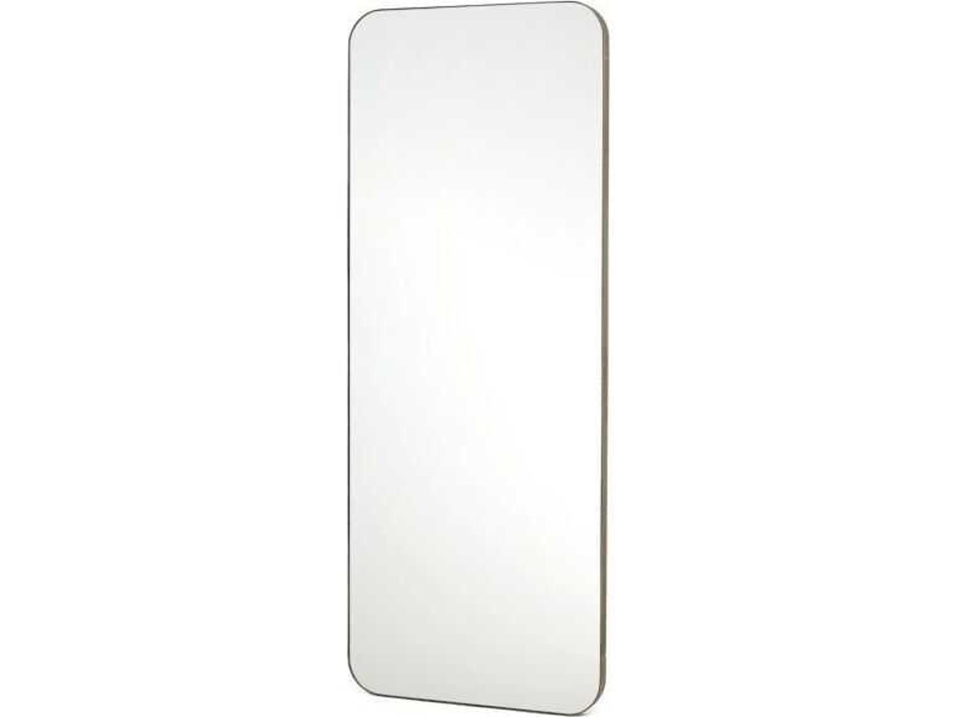 Camille Gilded Brass Floor Mirror Vertical
