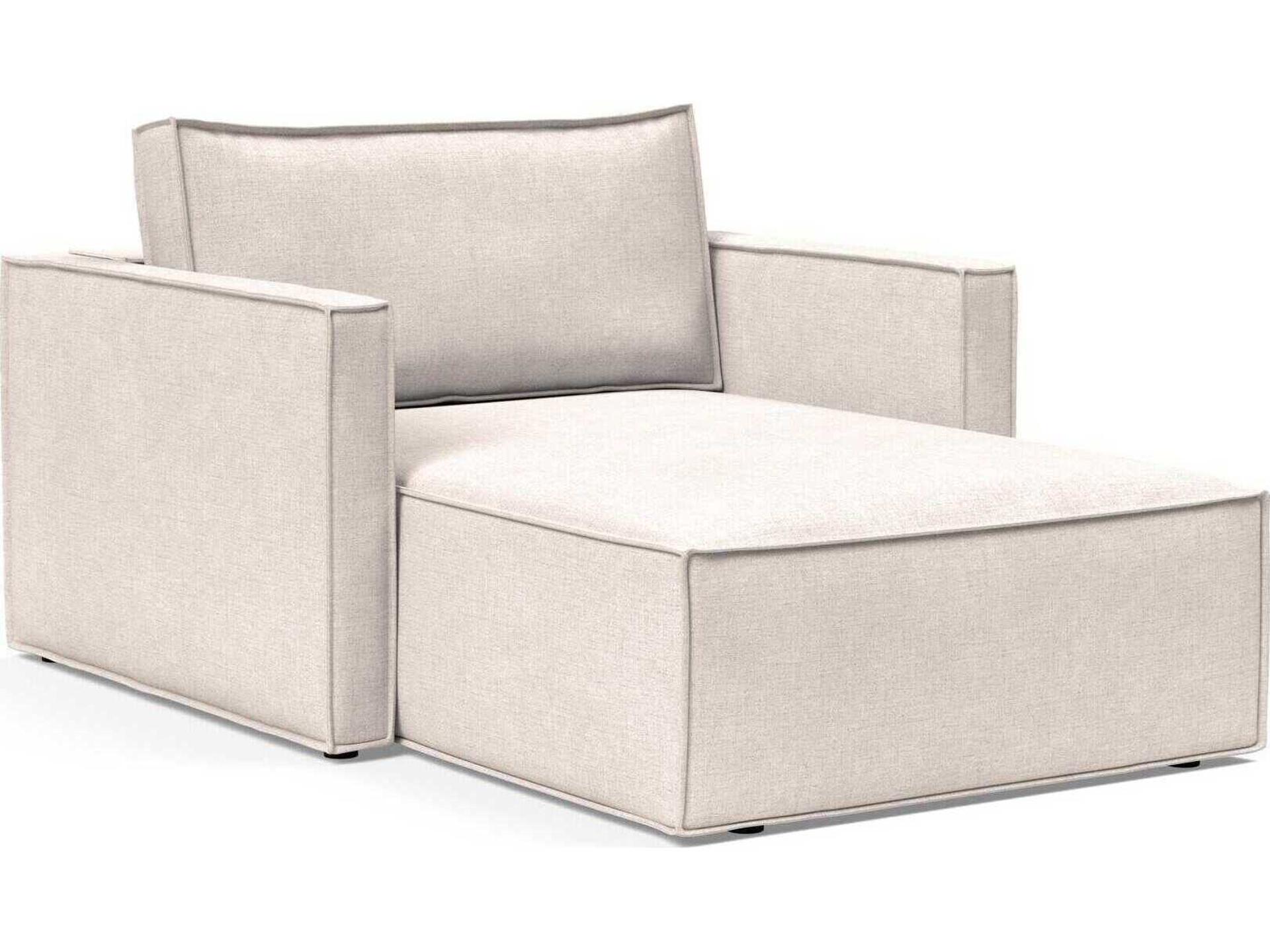 Newilla Adario Basmati Beige Upholstered Chaise