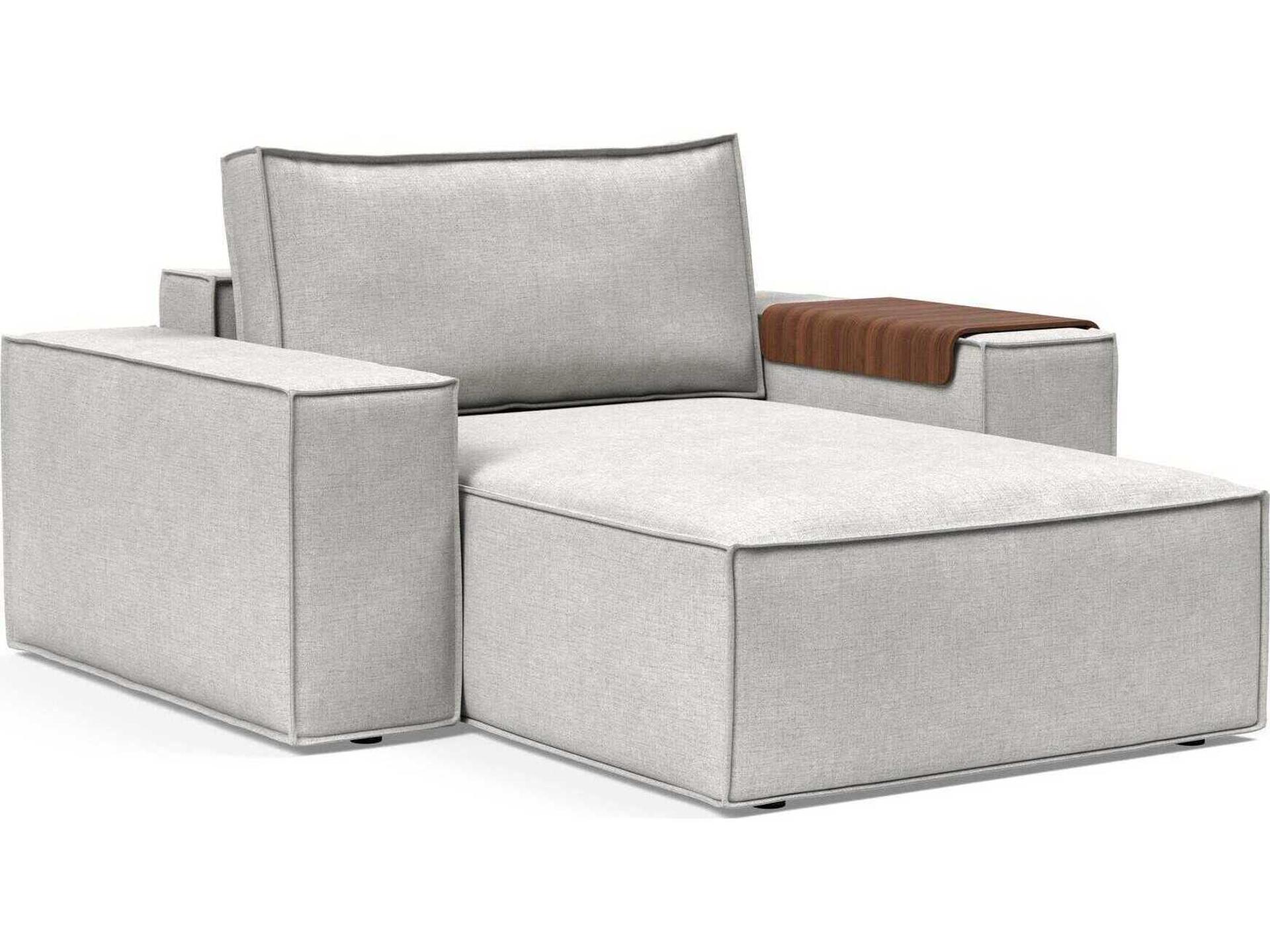 Newilla Adario Fog Gray Upholstered Chaise