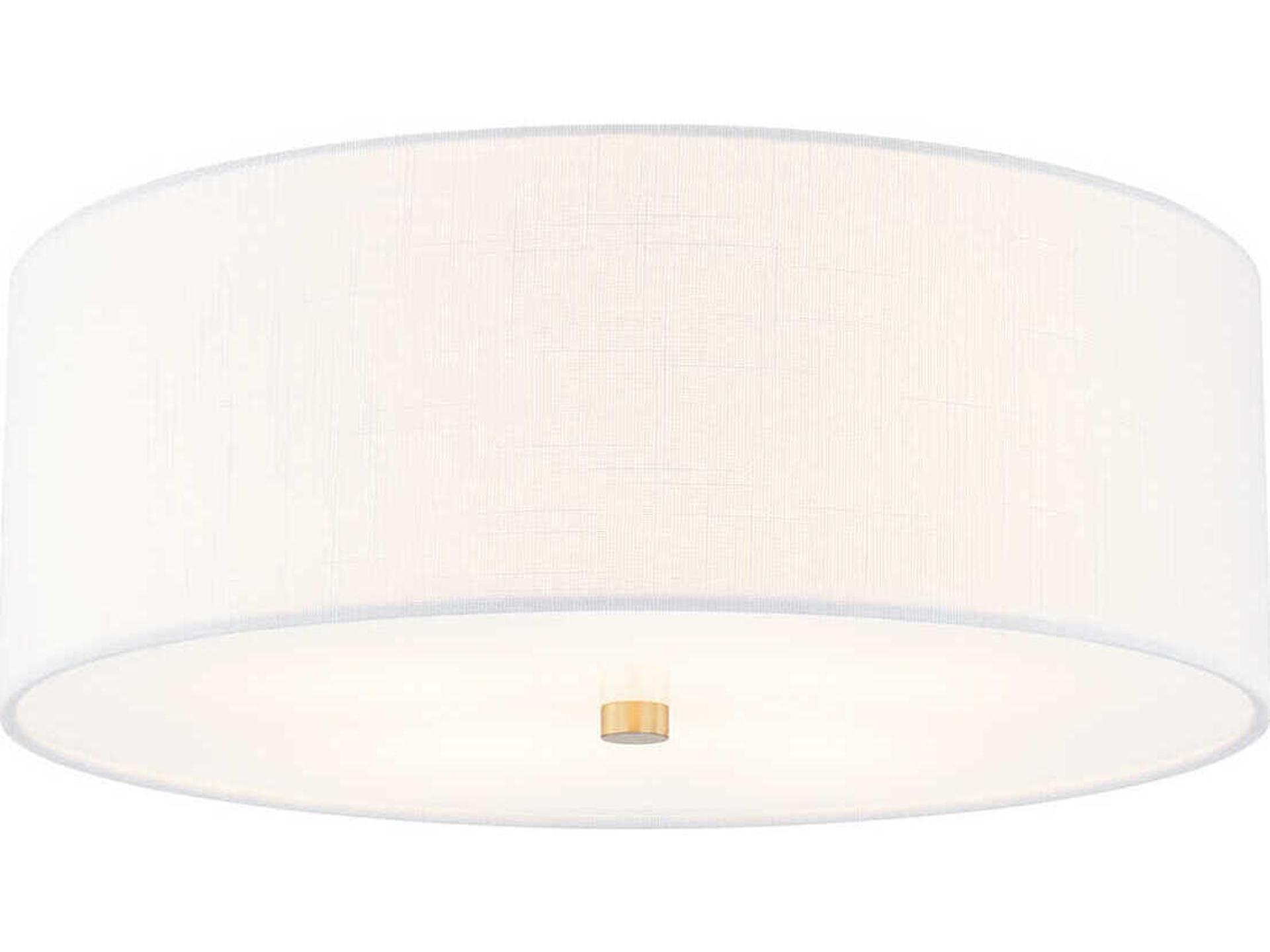 4-Light Textile Classic Drum Flush Mount