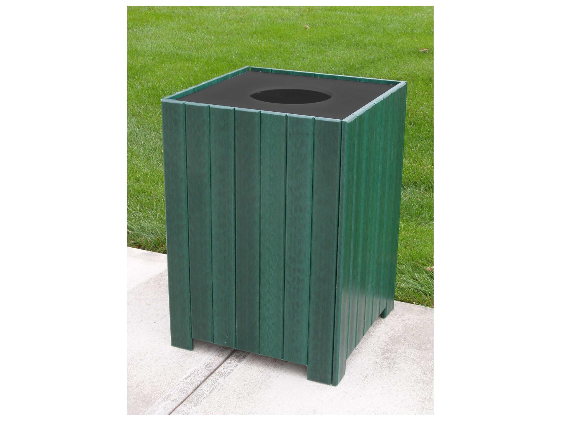 Recycled Plastic Standard Square 55 Gallon Receptacles