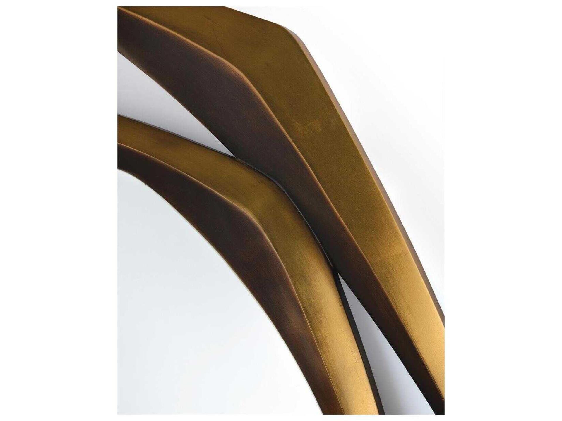 John Richard Havant Antiqued Bronze Oval Wall Mirror