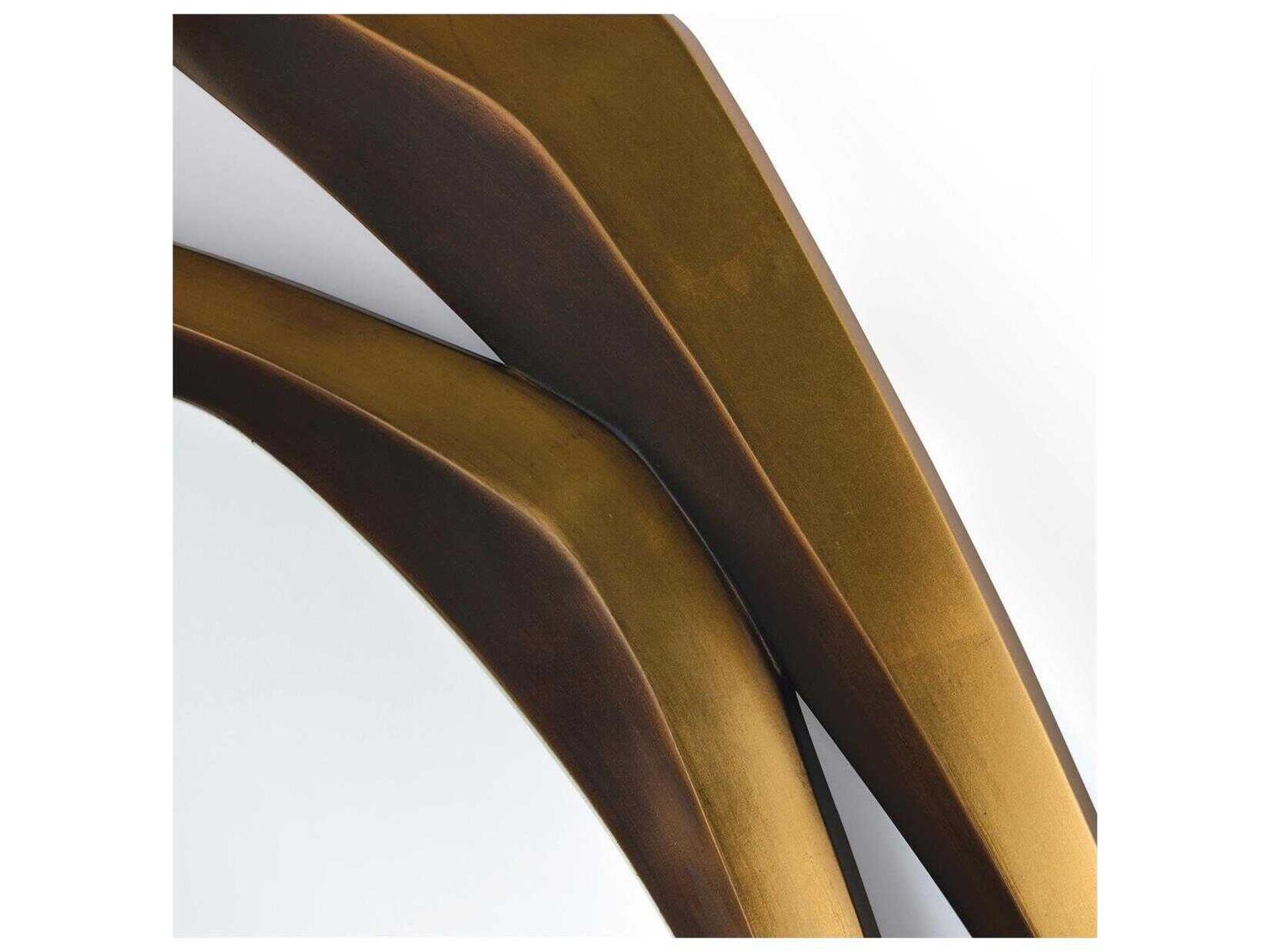 John Richard Havant Antiqued Bronze Oval Wall Mirror