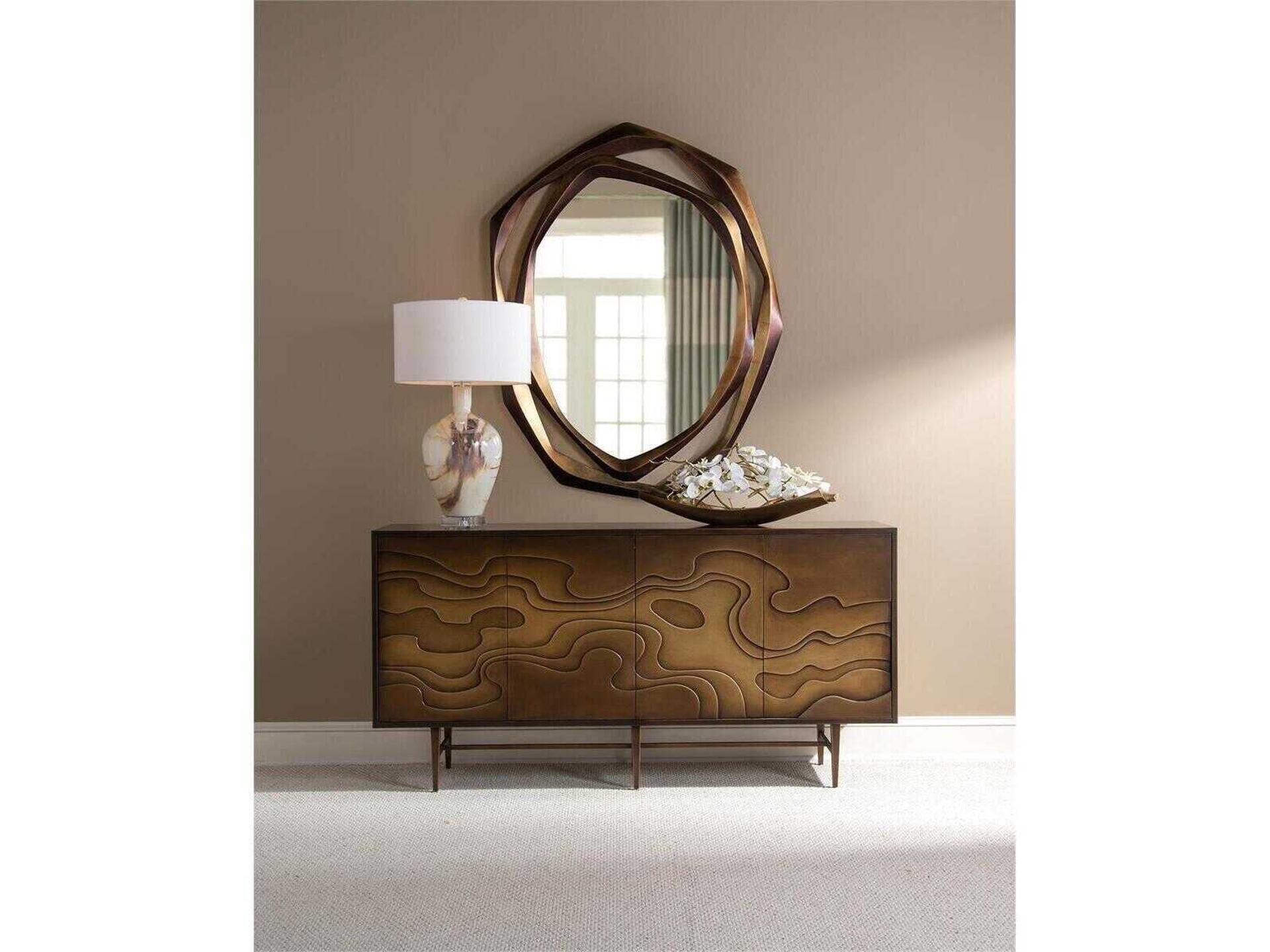 John Richard Havant Antiqued Bronze Oval Wall Mirror