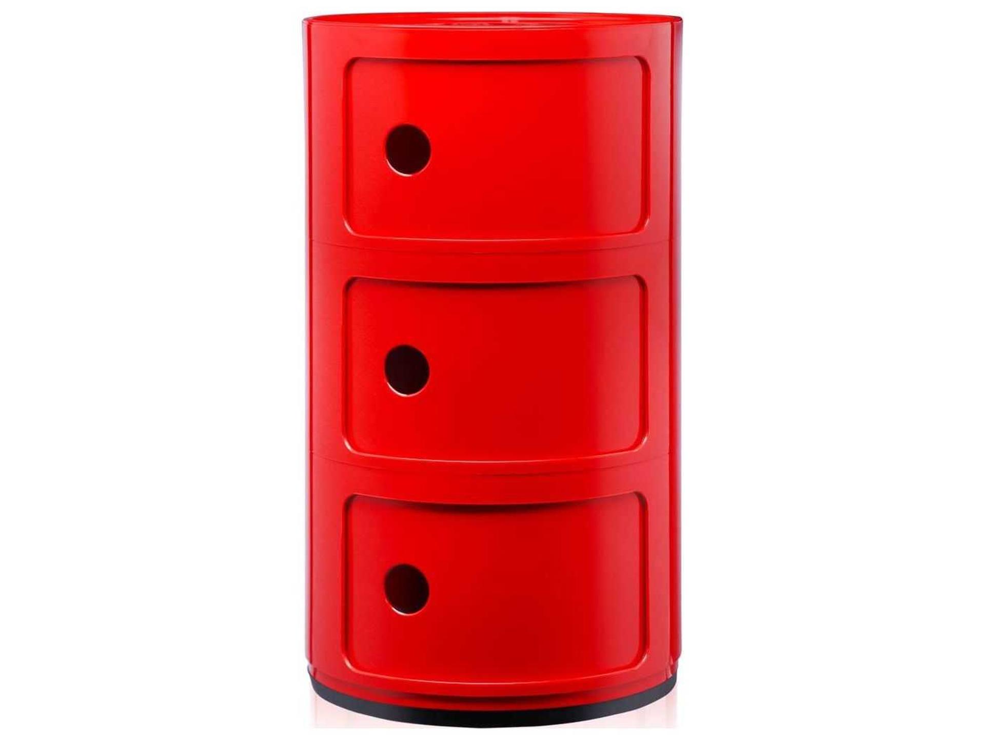 Componibili 3-Element Round Storage Unit in ABS Plastic