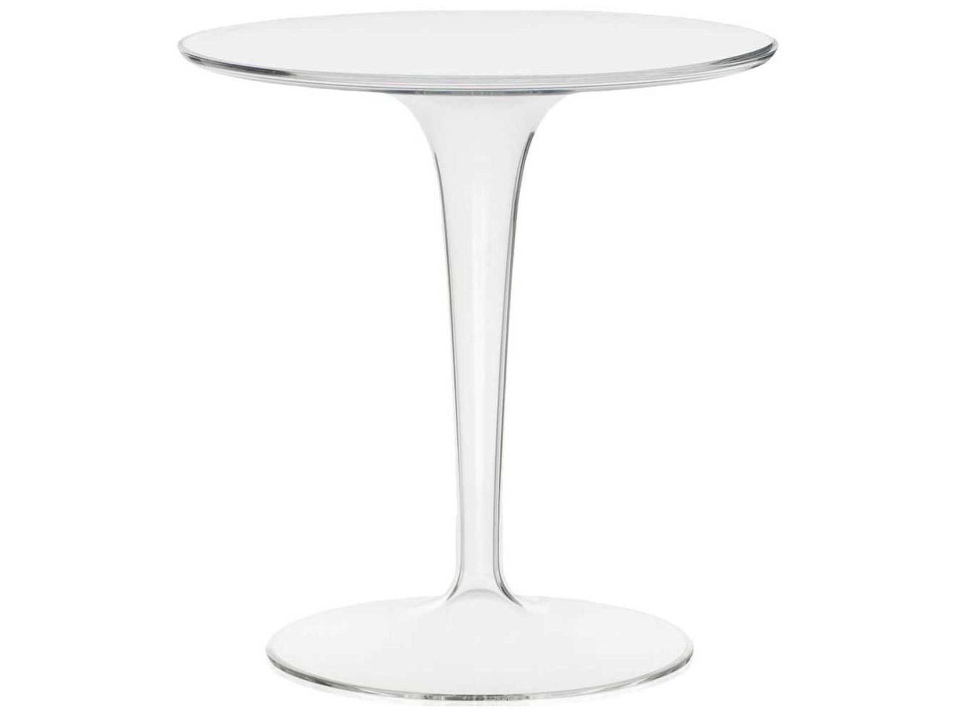 Kartell Outdoor Tip Top Transparent Crystal Resin Round Bistro Table