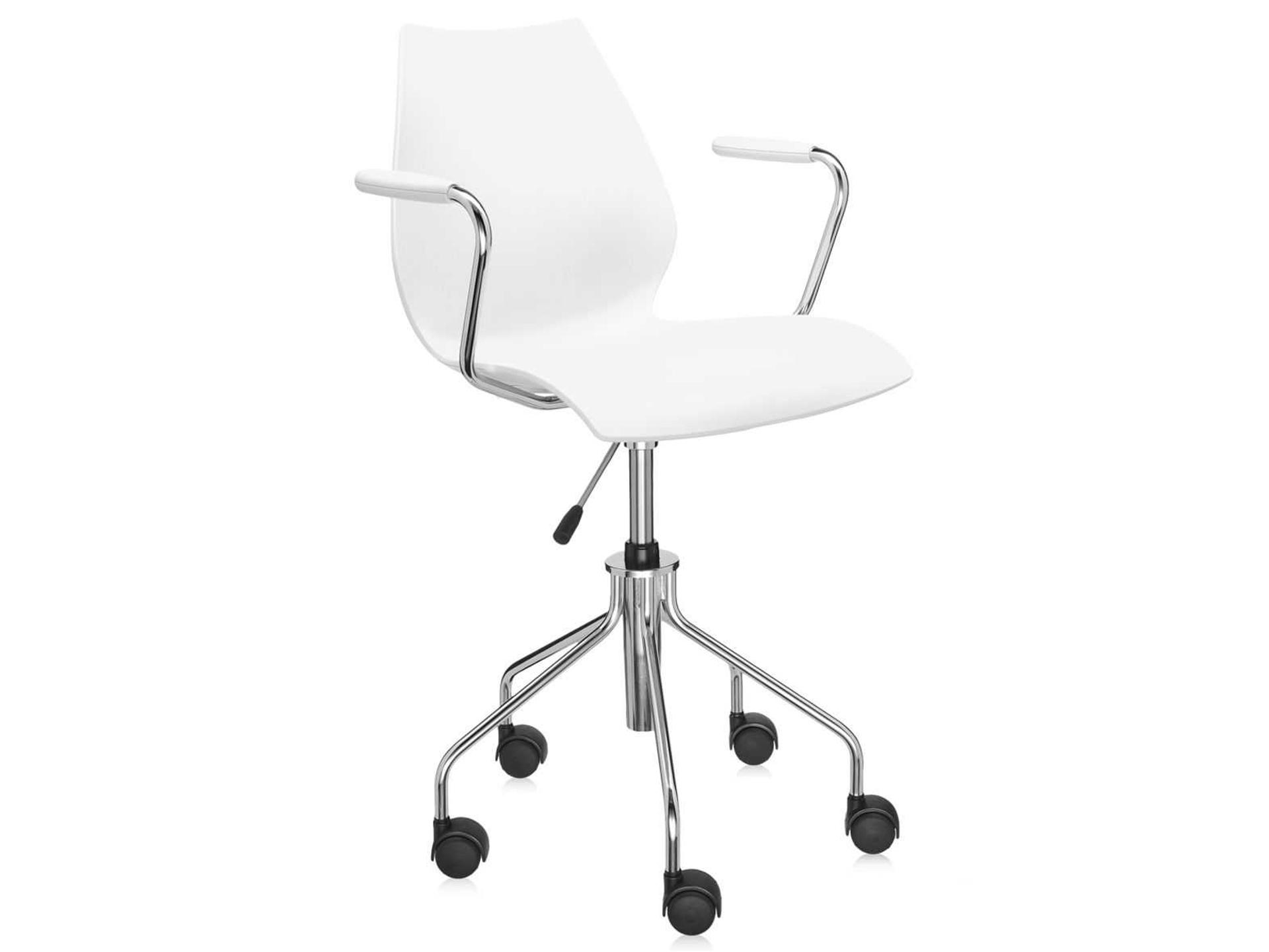 Maui Silver Adjustable Computer Office Chair