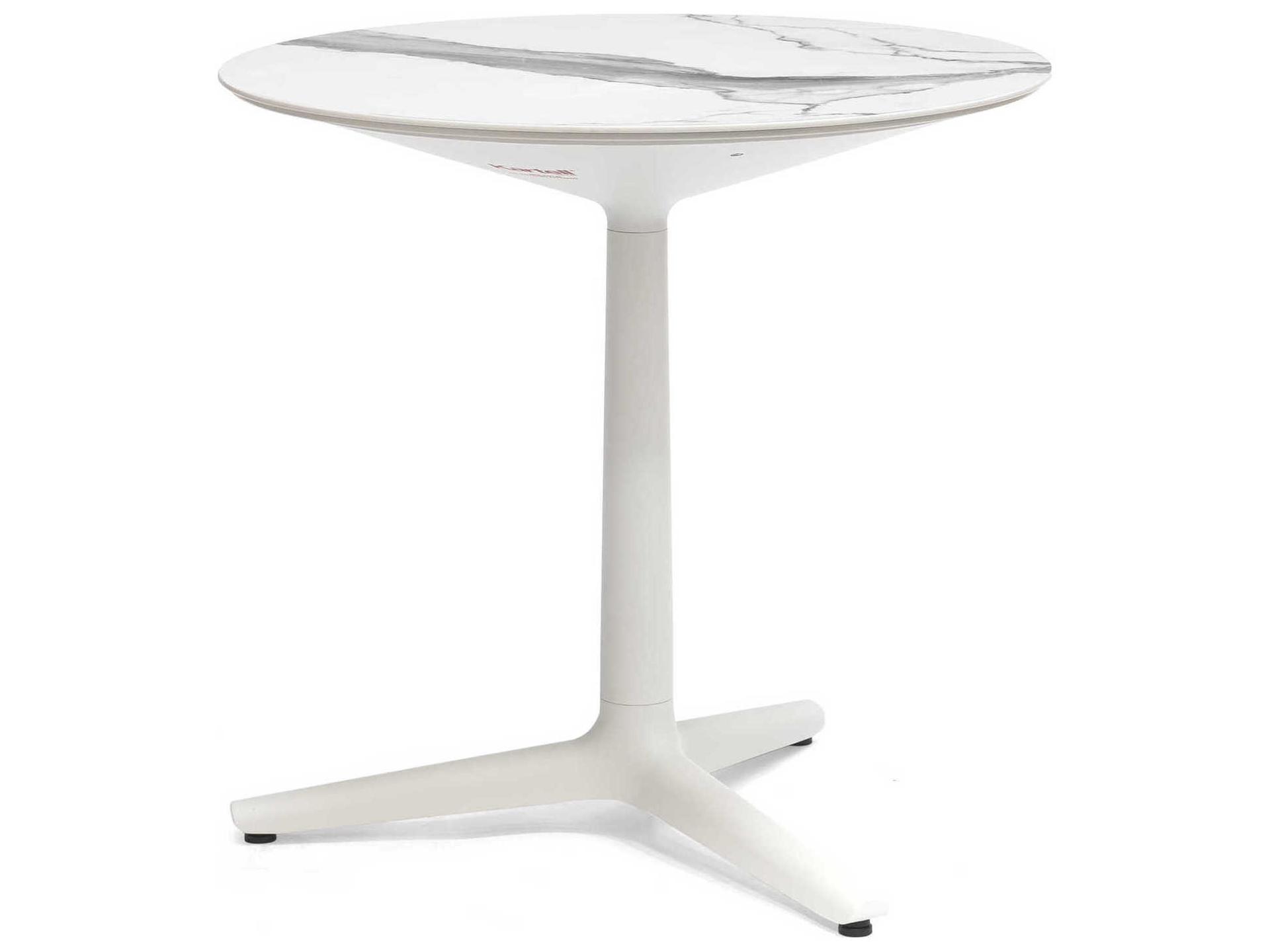 Multiplo Round Stone White Marble Dining Table