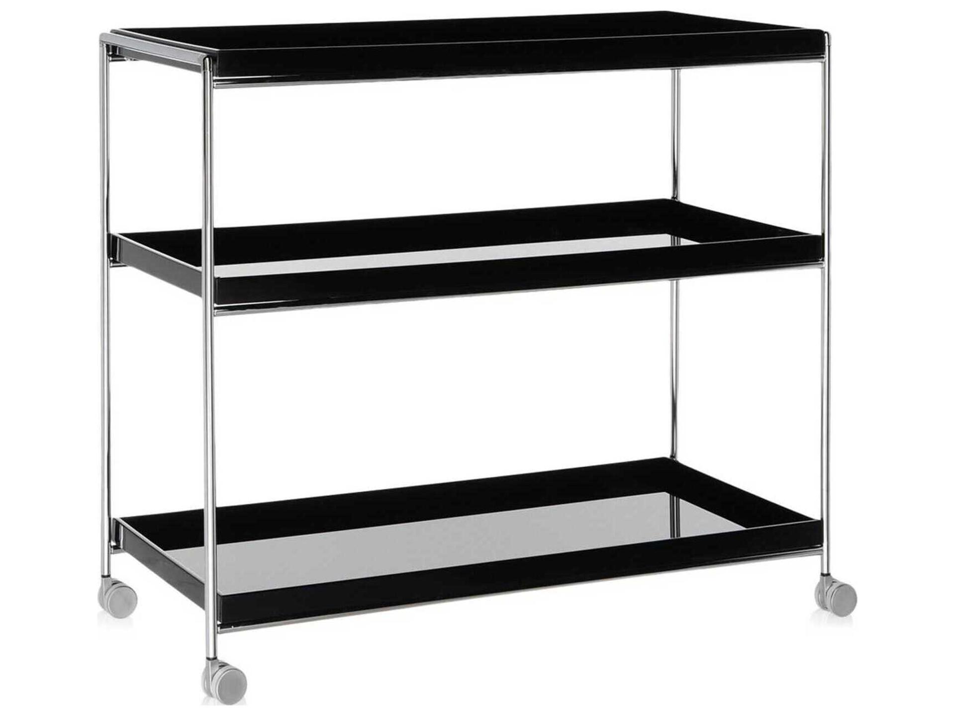 Trays Black Bar Cart