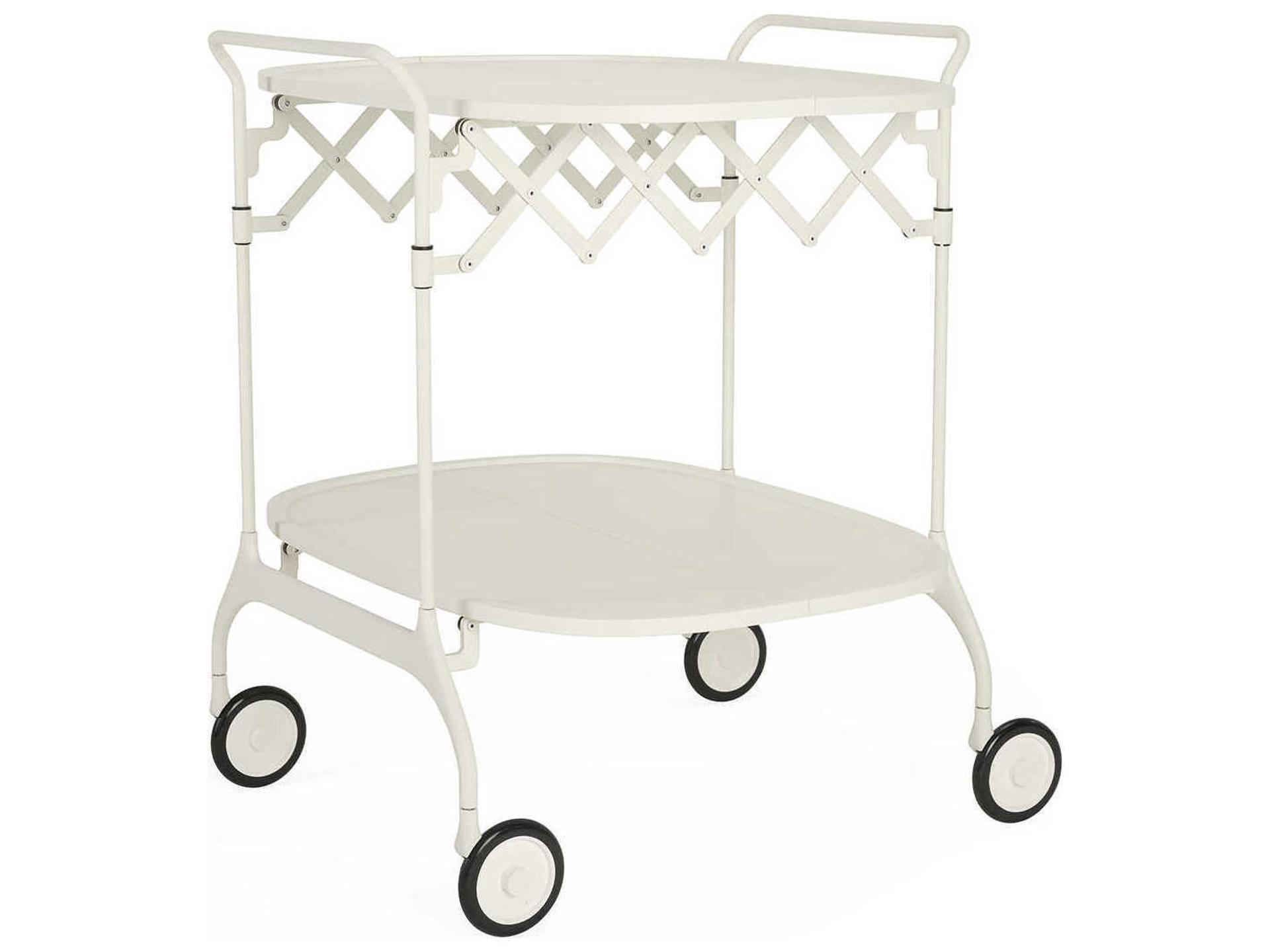 Battista Matte White Bar Cart