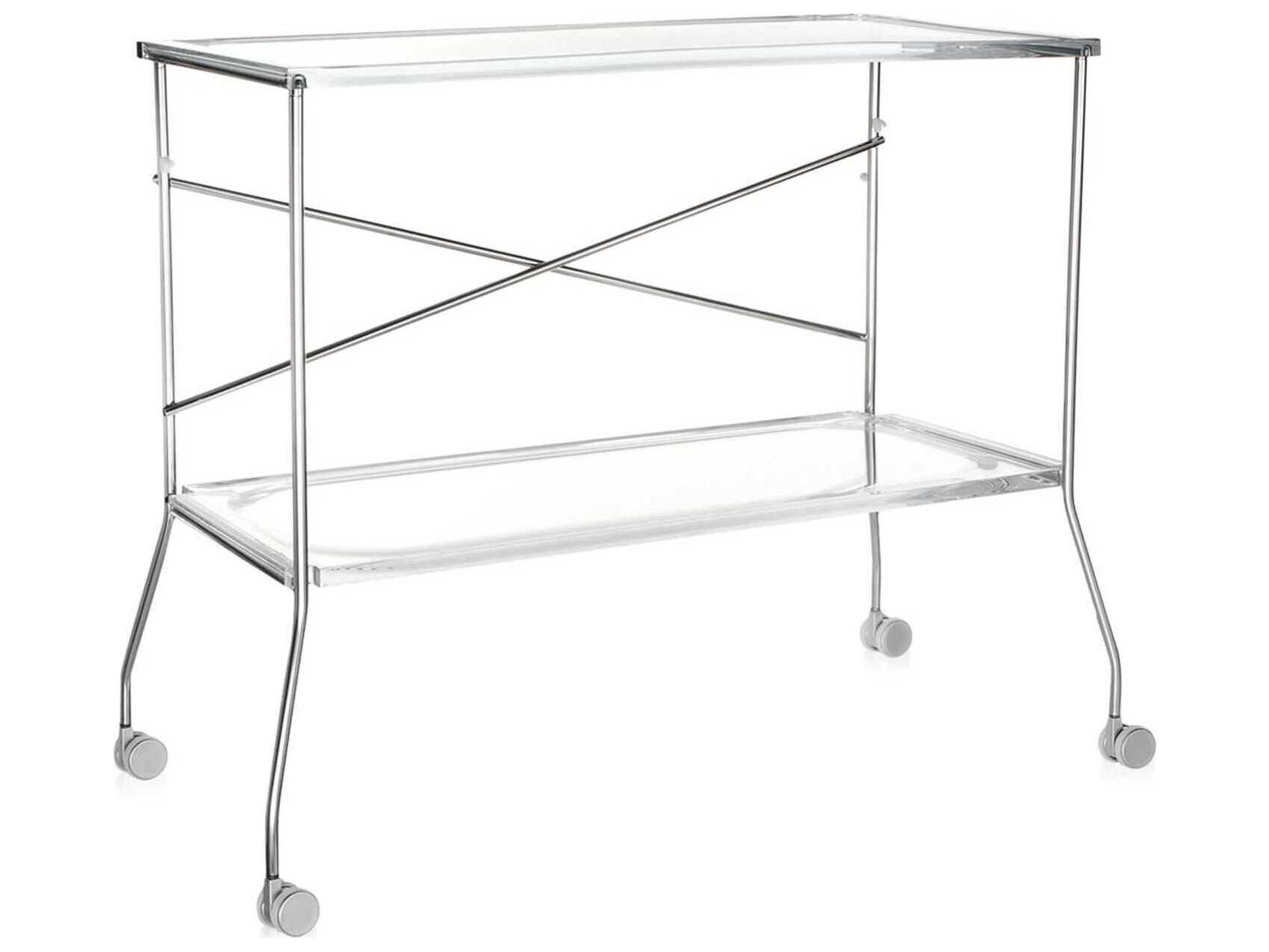 Flip Clear Crystal Bar Cart