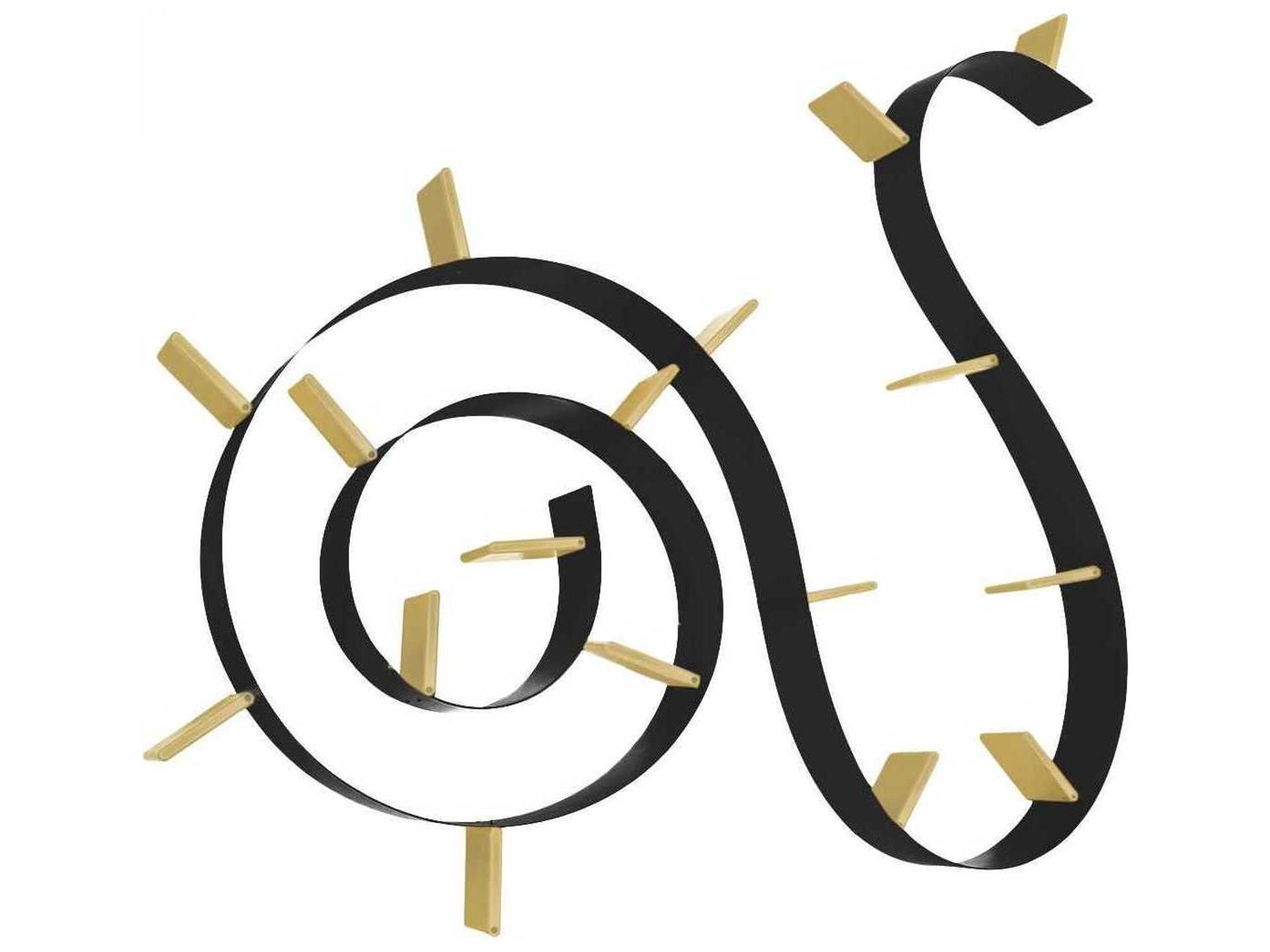 Bookworm Black Gold Bookcase