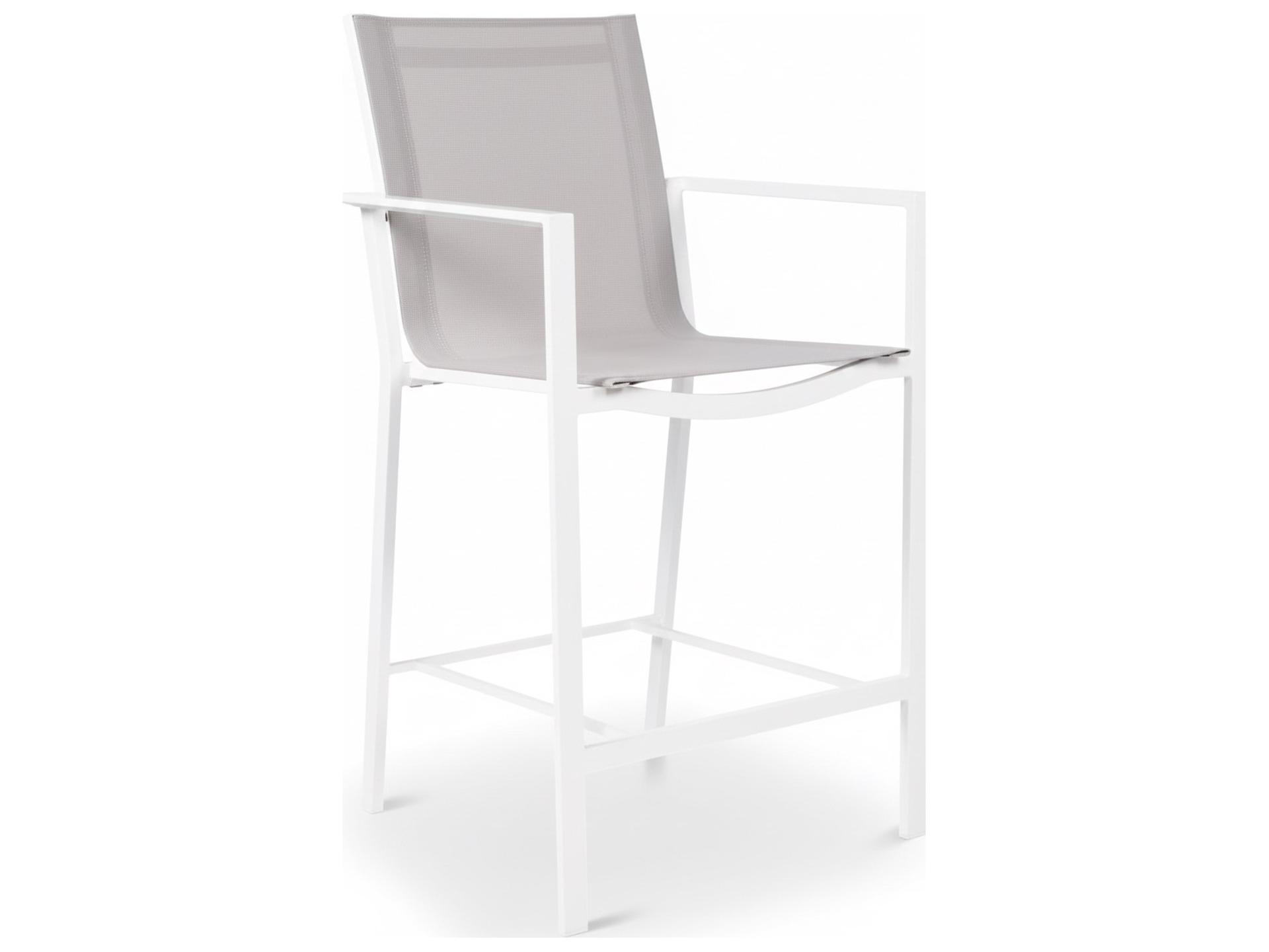 Primavera White mouse Grey concrete Look Ceramic Aluminum Dining Set
