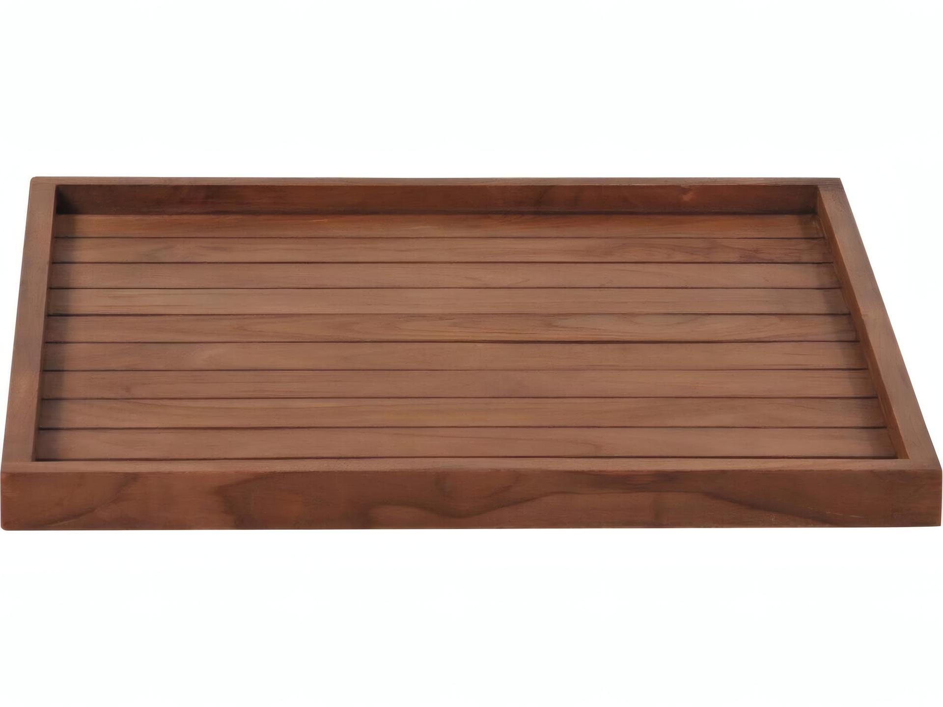 Balance Robust Teak Serving Tray Square Outdoor Weather Resistant