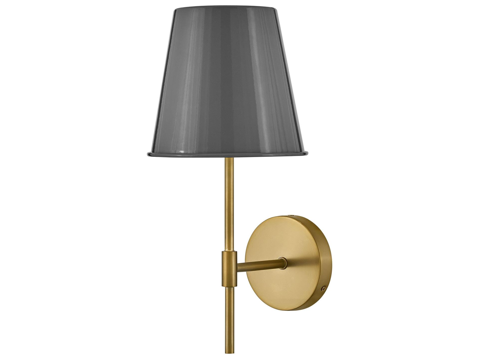 Blake 1-Light French Gray Lacquered Brass Wall Sconce